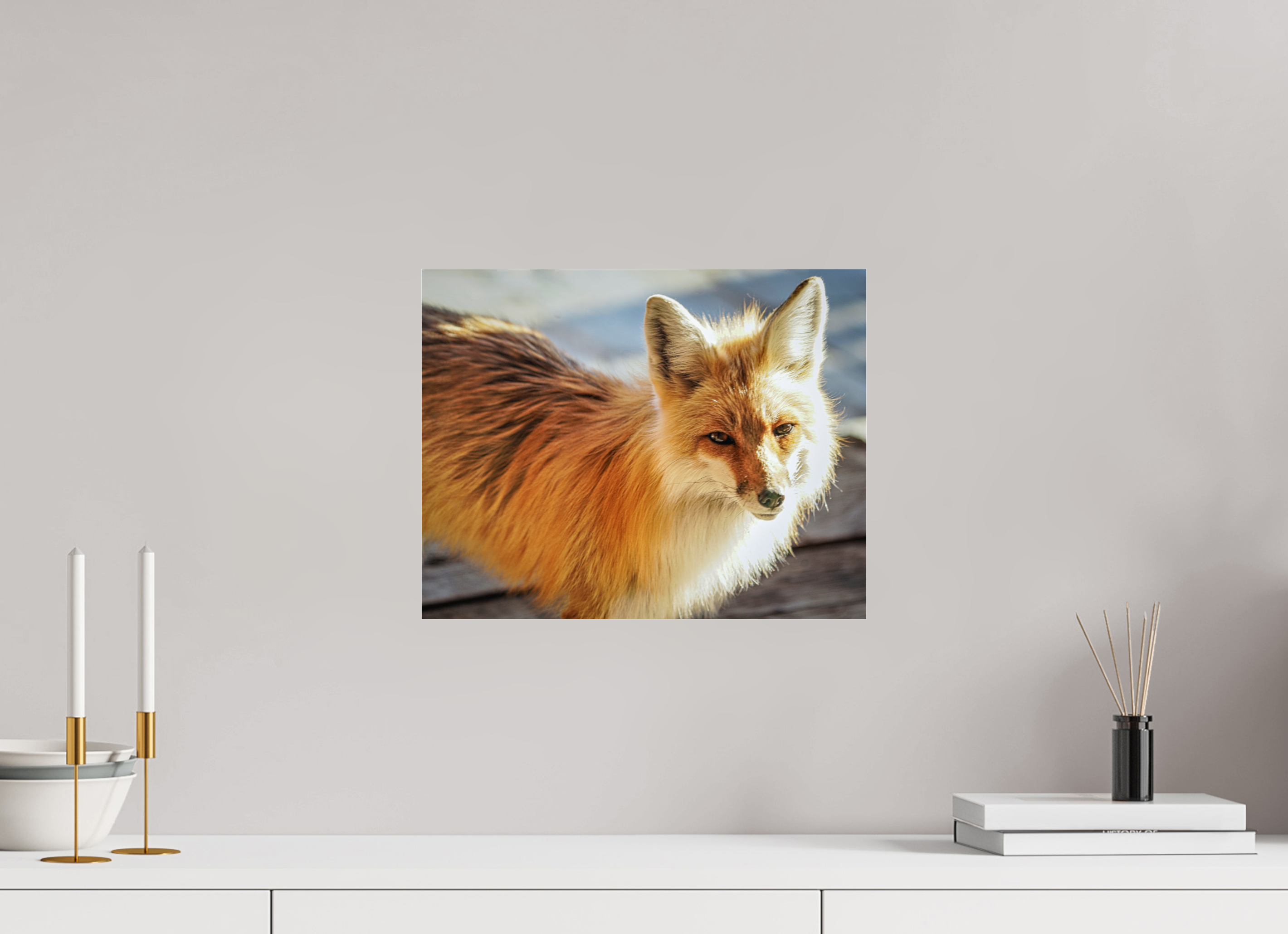 15.3 x 12″, ACRYLIC Fox