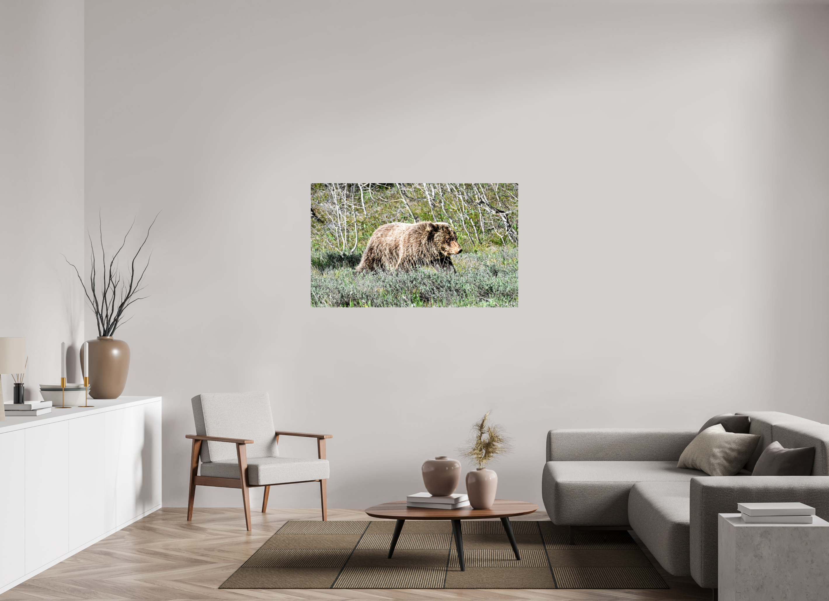 51.7 x 31″, METAL Bear