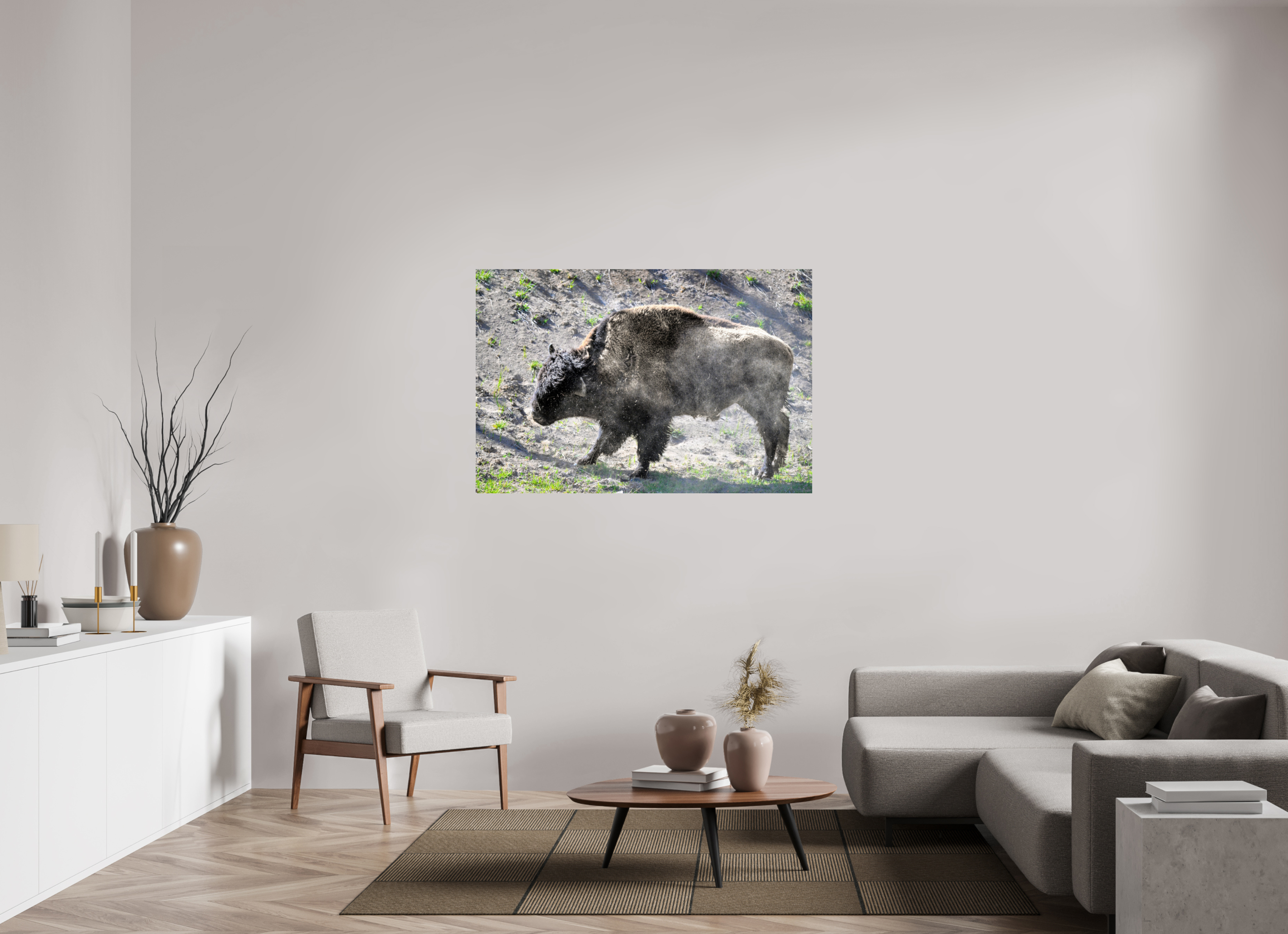 54 x 36″, METAL Bison Shake