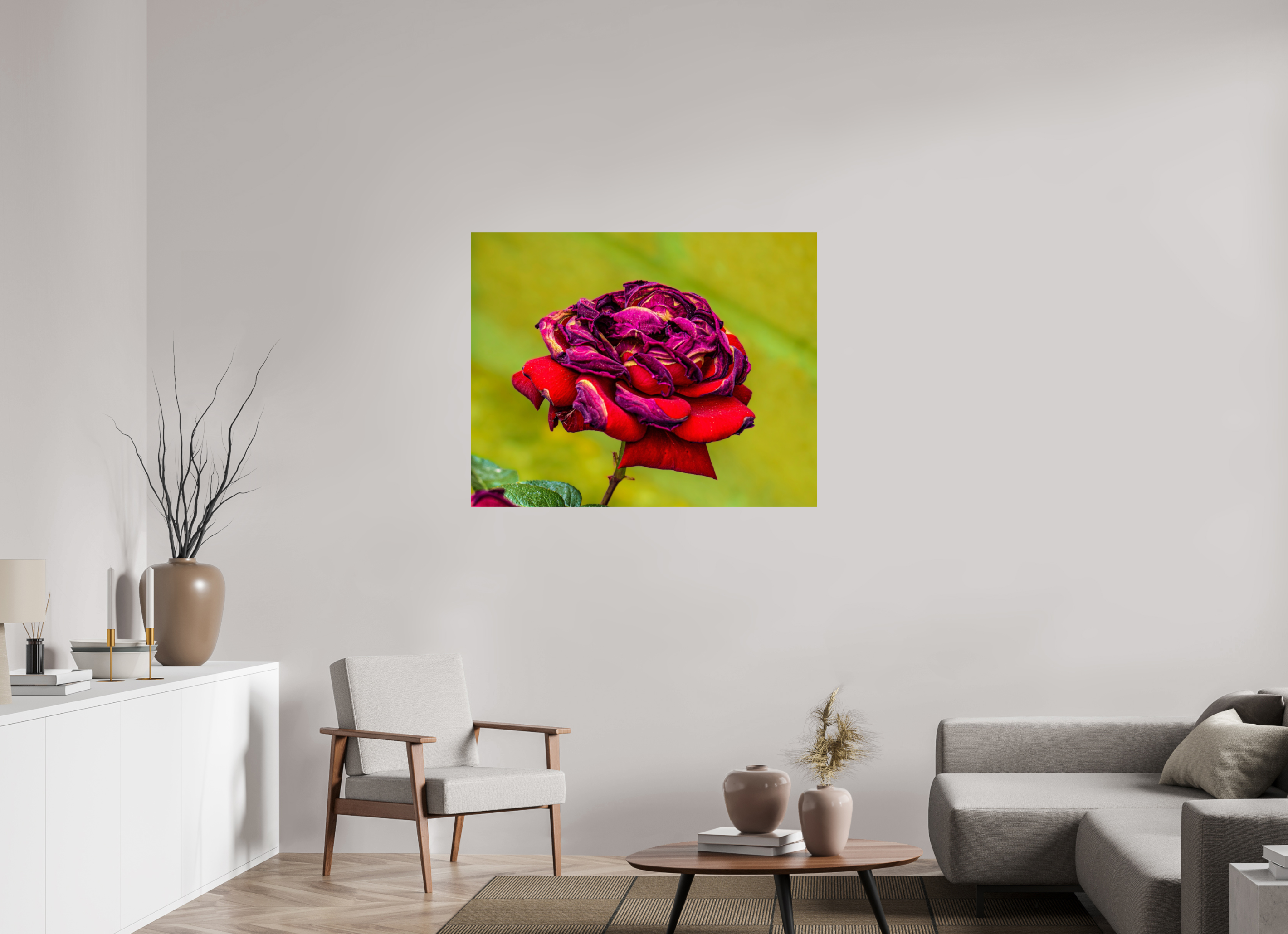 44 x 35″, ACRYLIC Red Rose