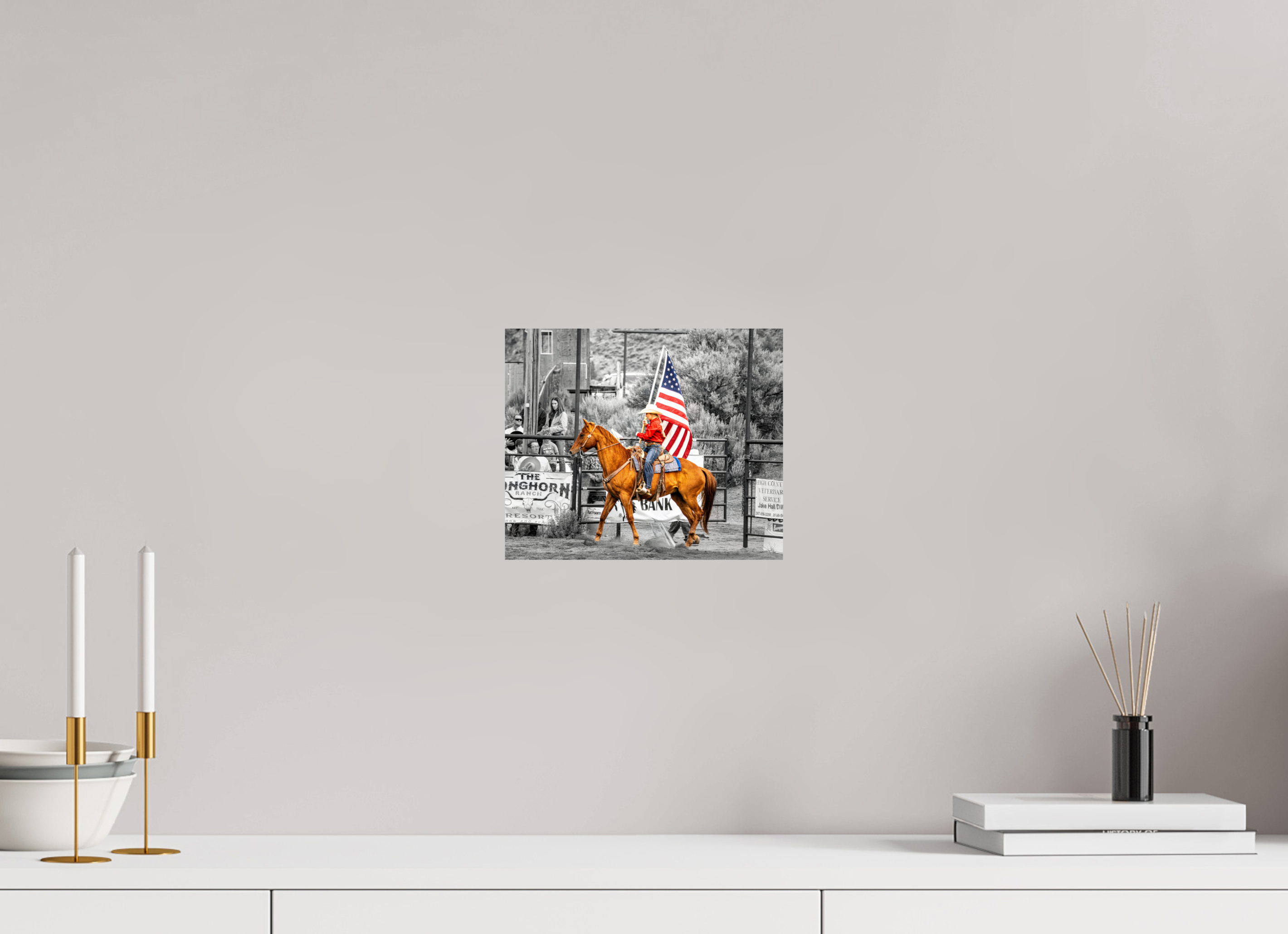 9.6 x 8″, METAL America 250 Flag Rider 5