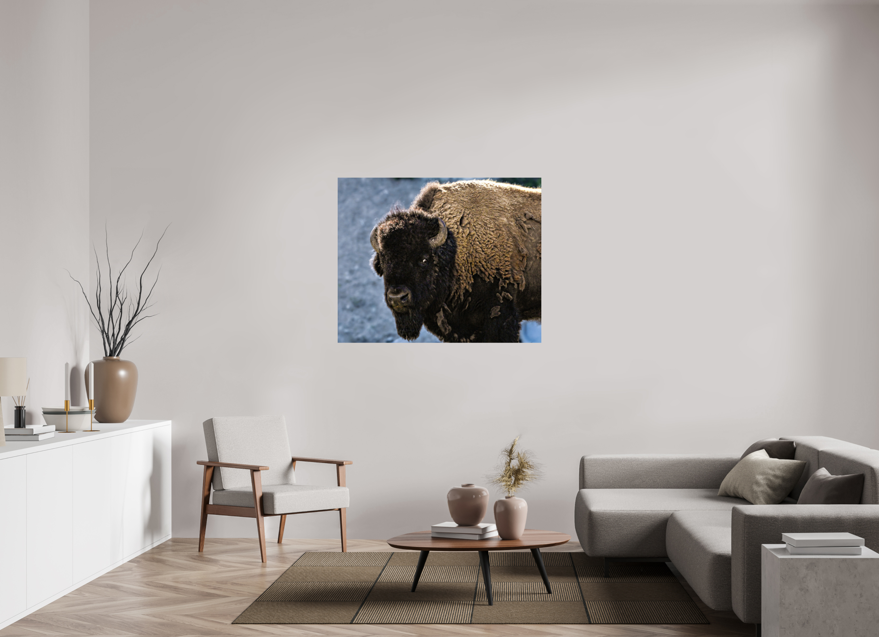 48.1 x 39″, PHOTO PAPER Bison