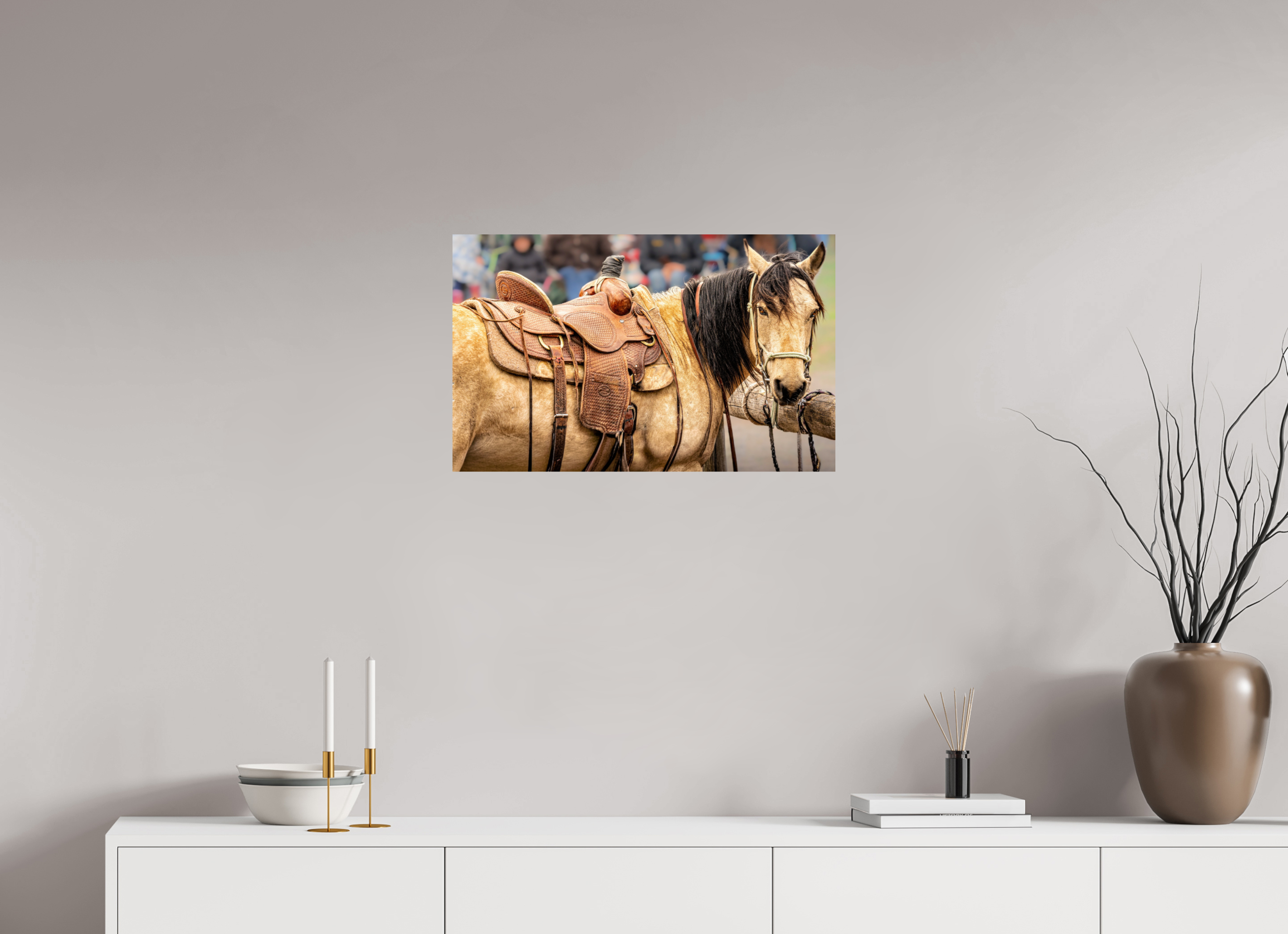 25.8 x 16″, METAL Pack Horse Portrait 7