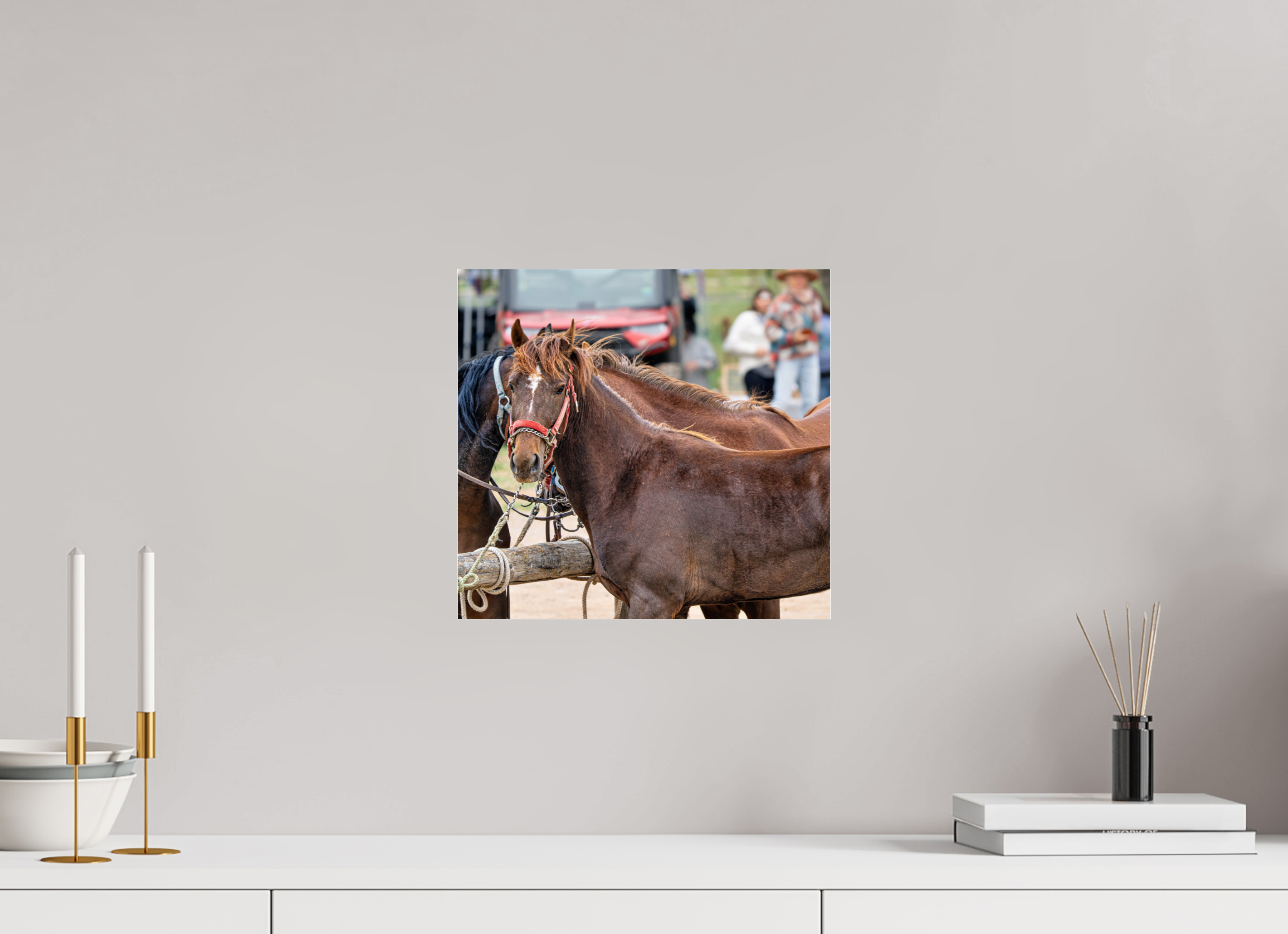 12.8 x 12″, ACRYLIC Pack Horse Portrait 10 Web Exclusive