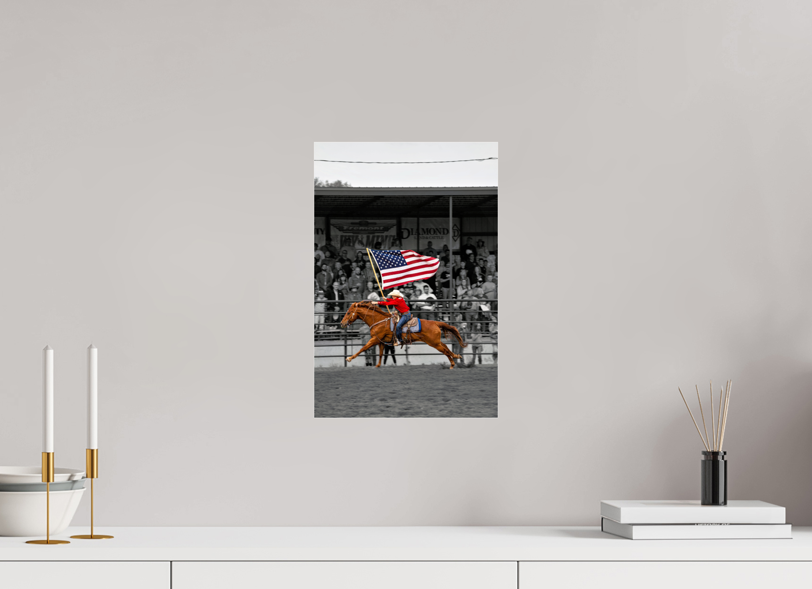 10 x 15″, ACRYLIC America 250 Flag Rider 12