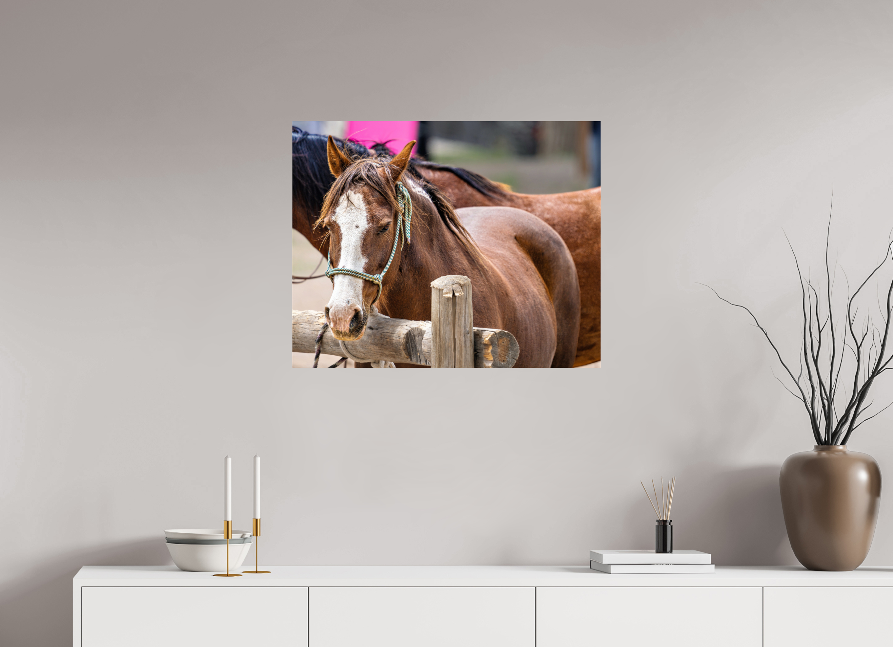 30 x 24″, ACRYLIC Pack Horse Portrait 12 Web Exclusive