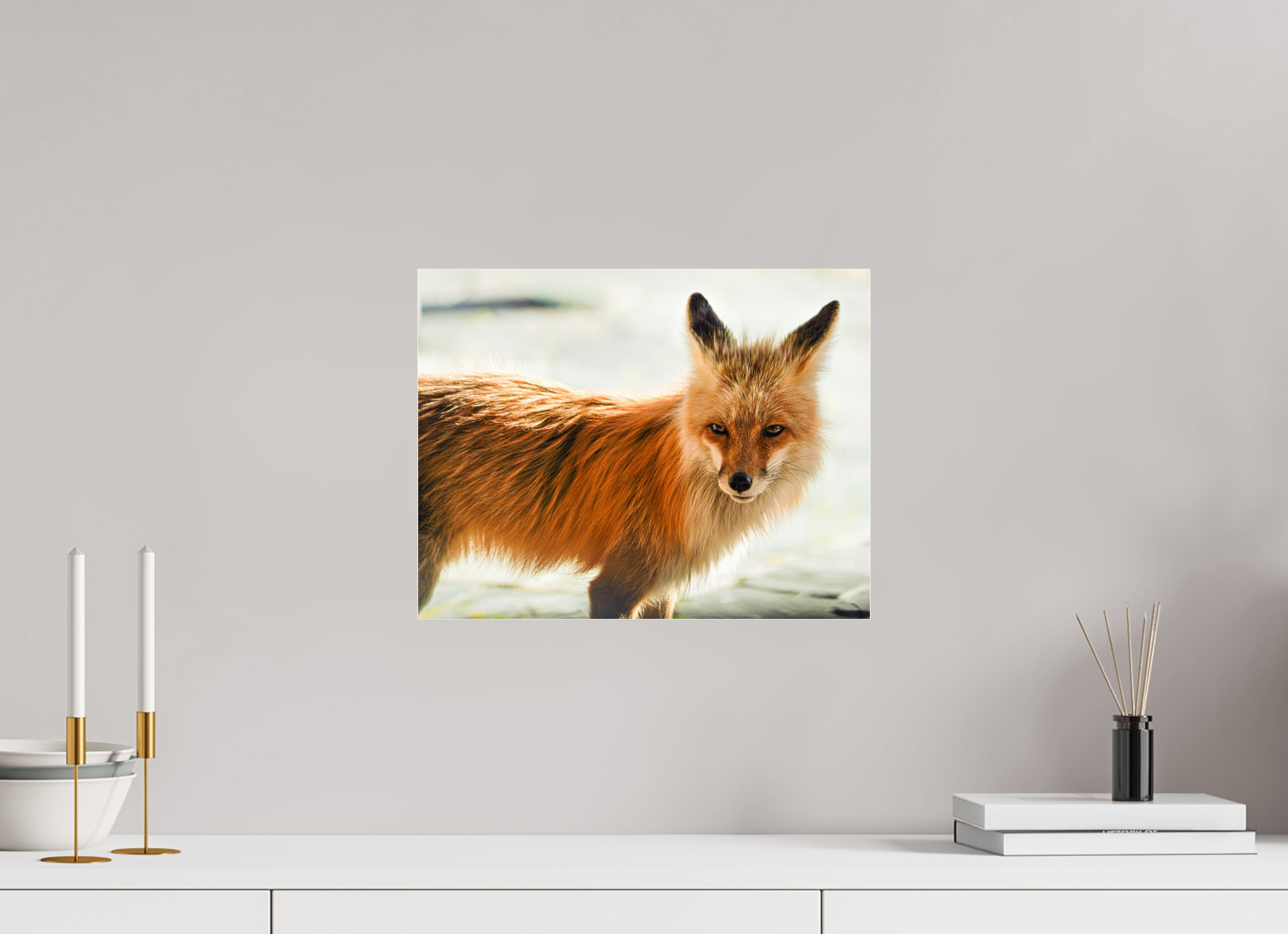 15.5 x 12″, ACRYLIC Fox