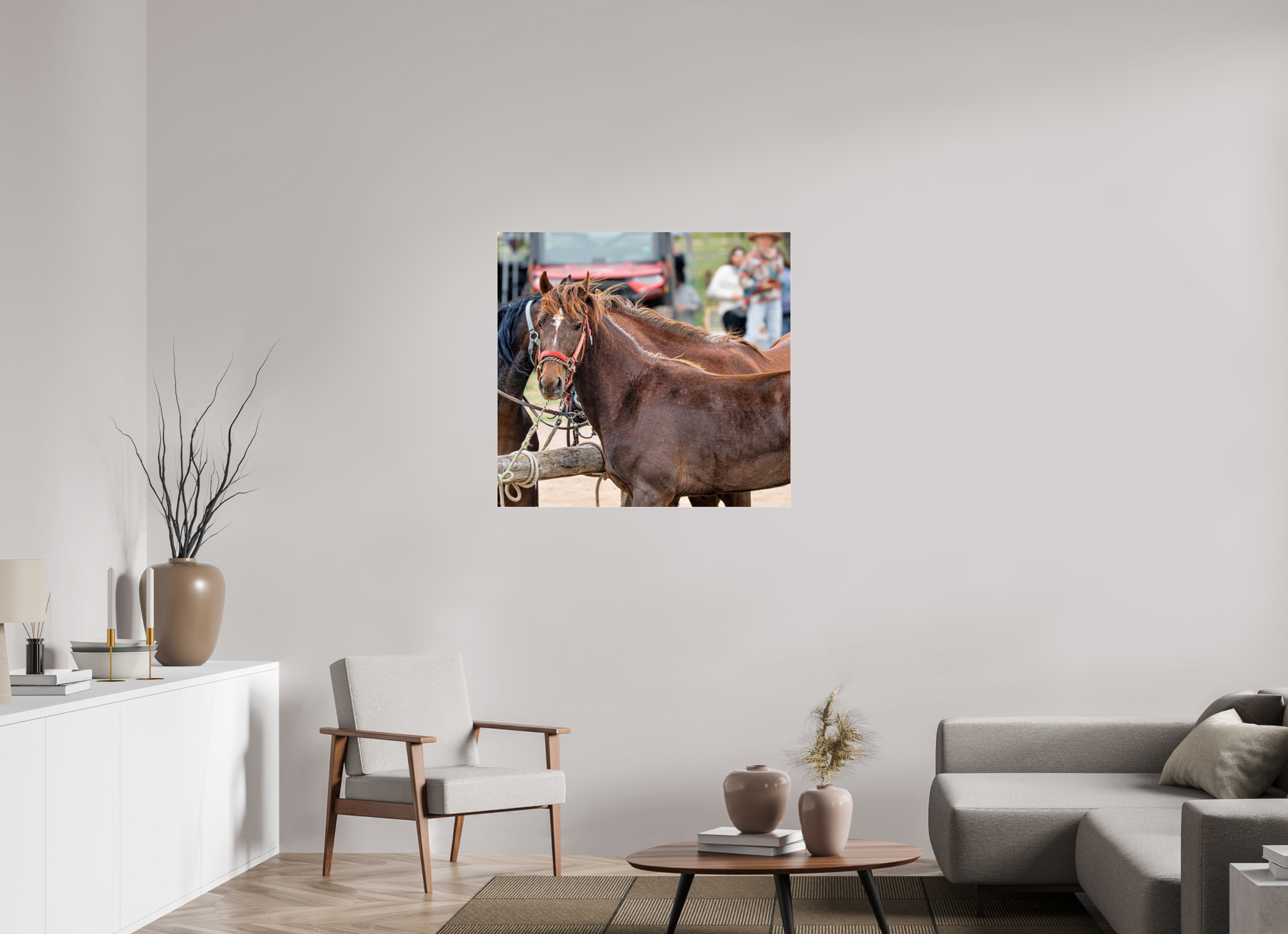 37.3 x 35″, ACRYLIC Pack Horse Portrait 10 Web Exclusive