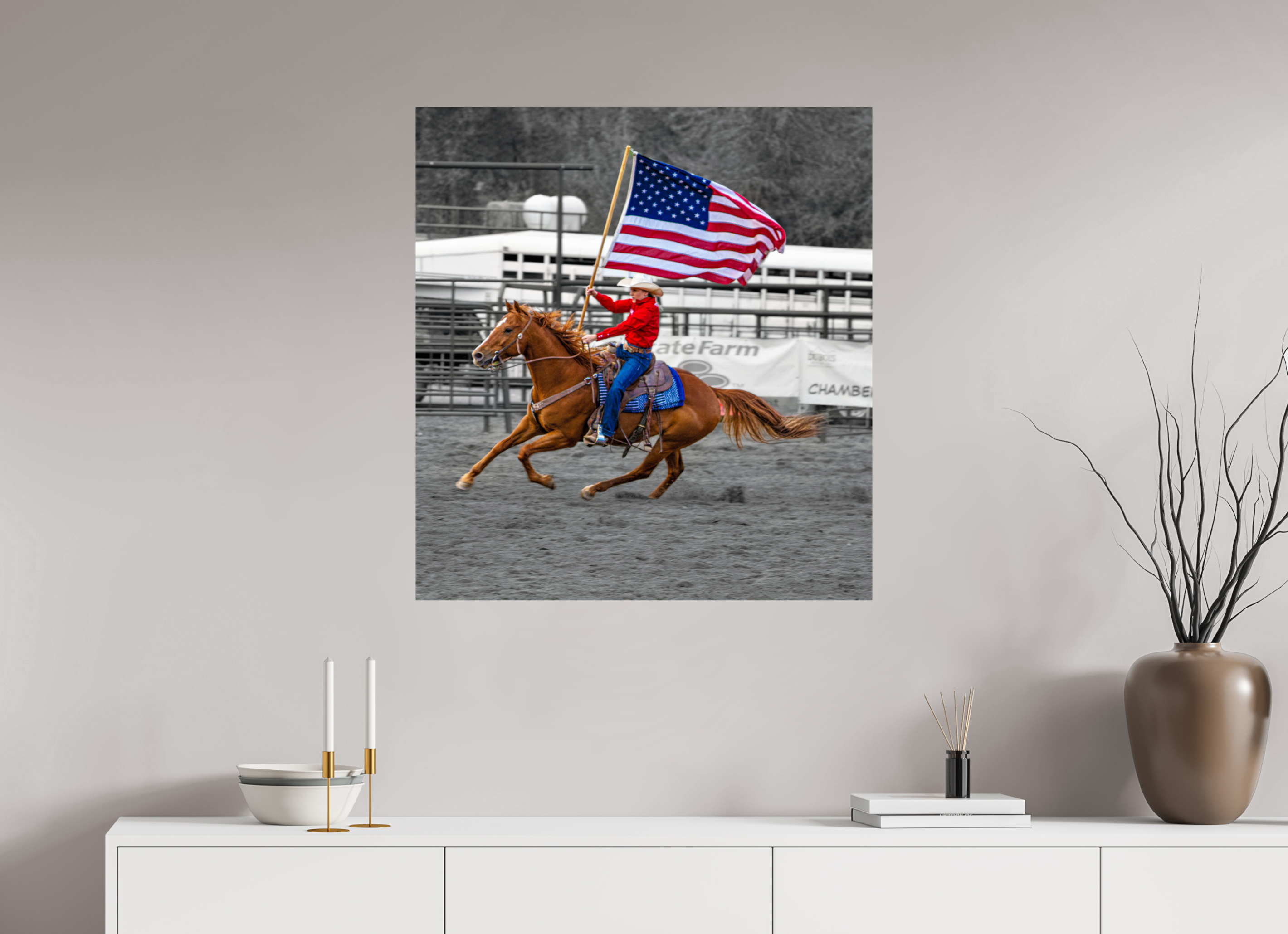 31 x 33.5″, PHOTO PAPER America 250 Flag Rider 14