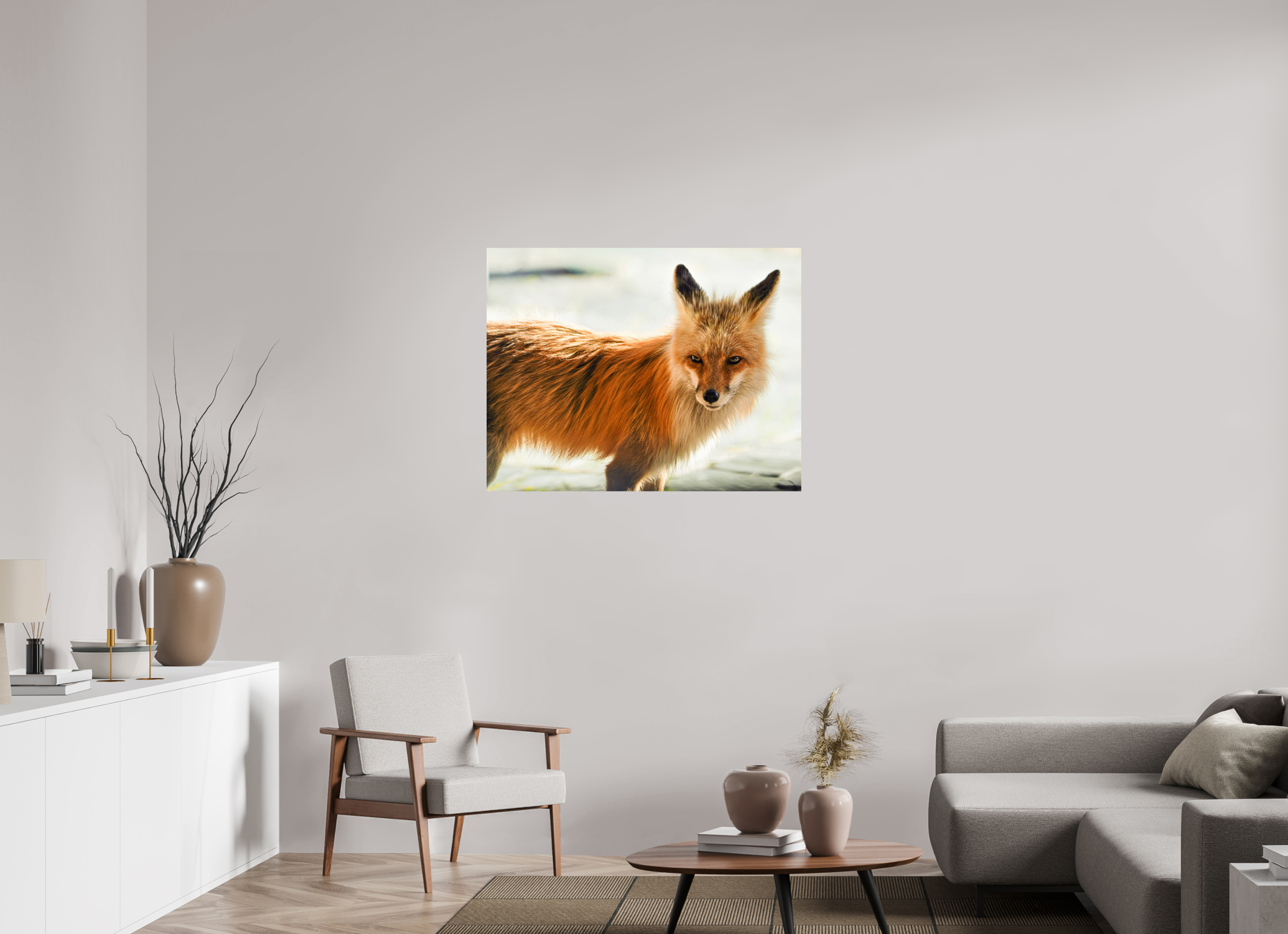 40 x 31″, METAL Fox