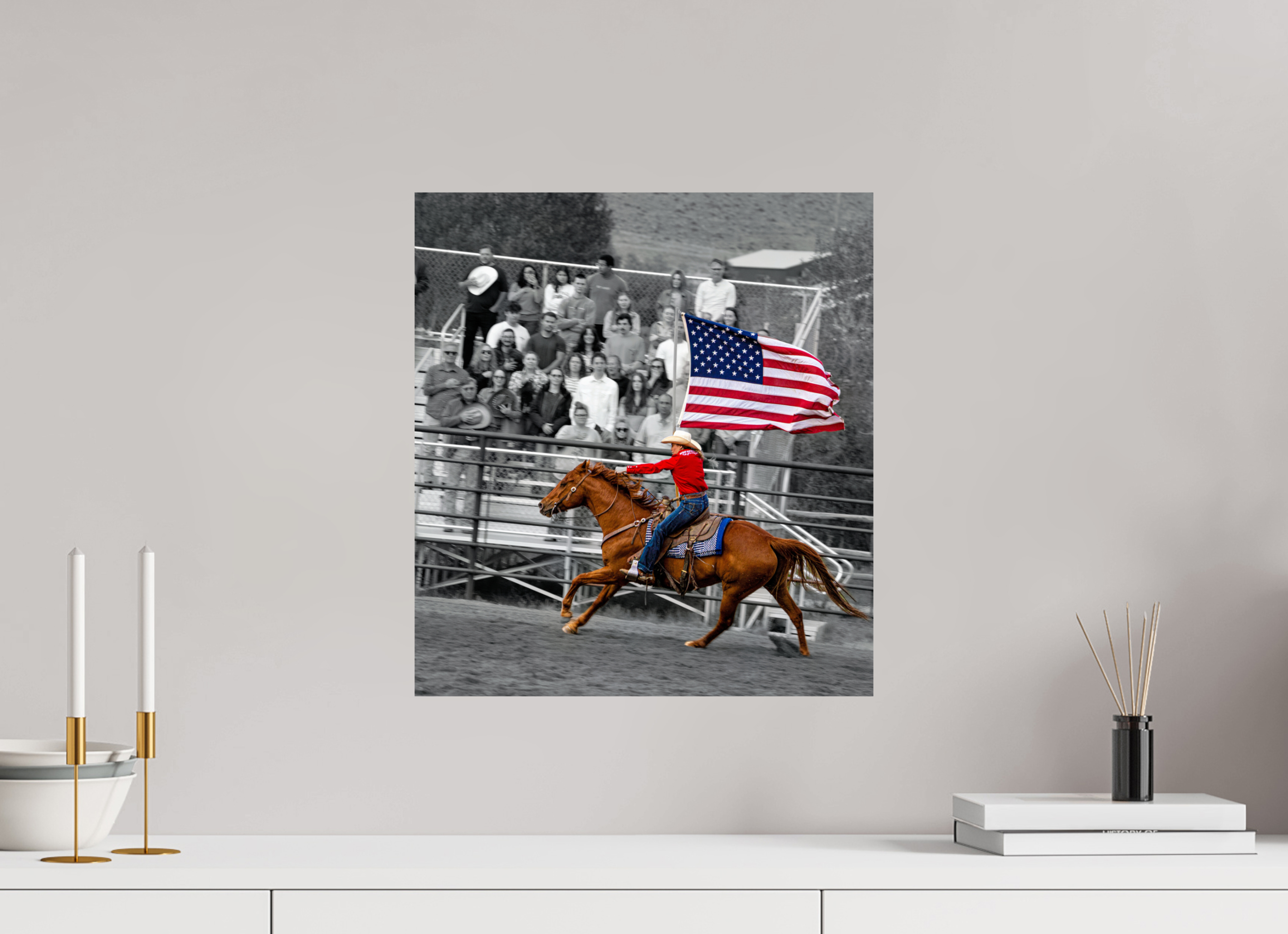 16 x 17.6″, PHOTO PAPER America 250 Flag Rider 1