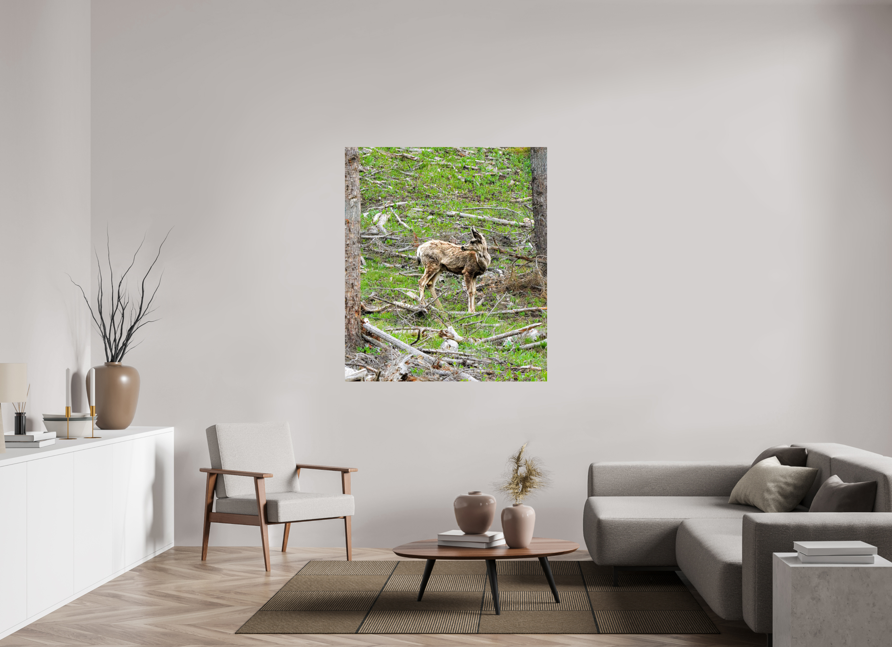 47 x 54.5″, PHOTO PAPER Deer