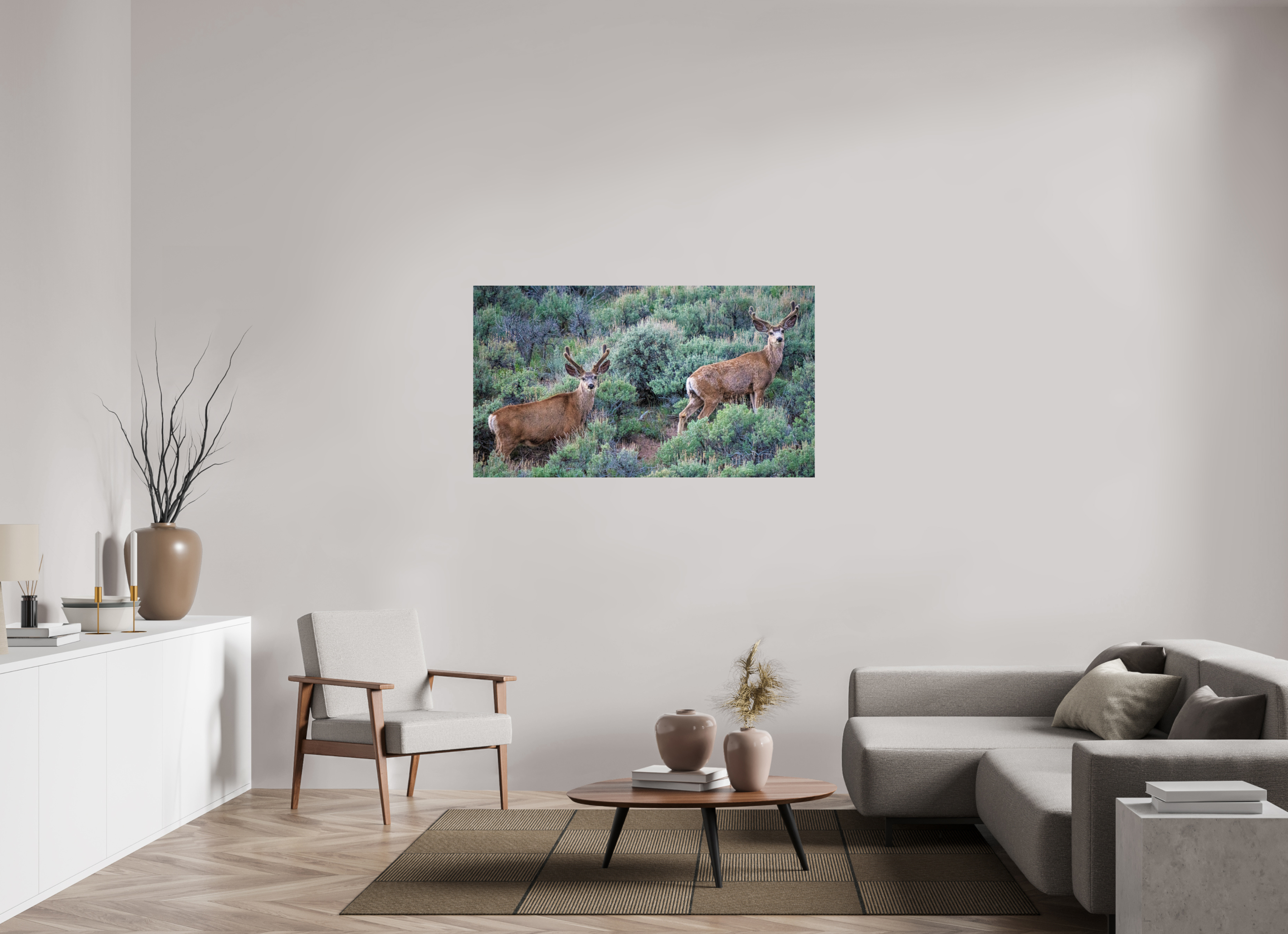 55 x 30.9″, PHOTO PAPER Deer