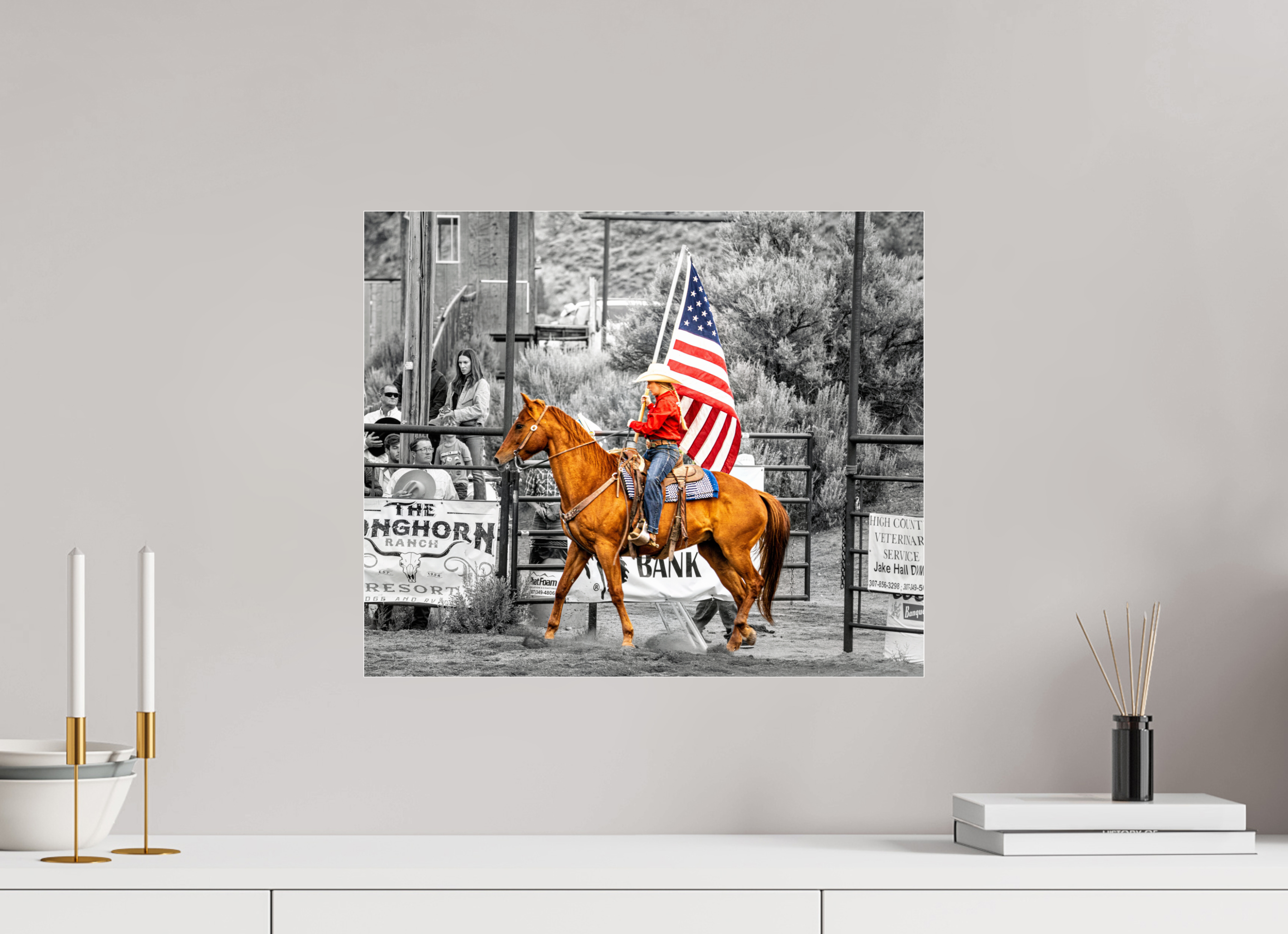 19.2 x 16″, ACRYLIC America 250 Flag Rider 5