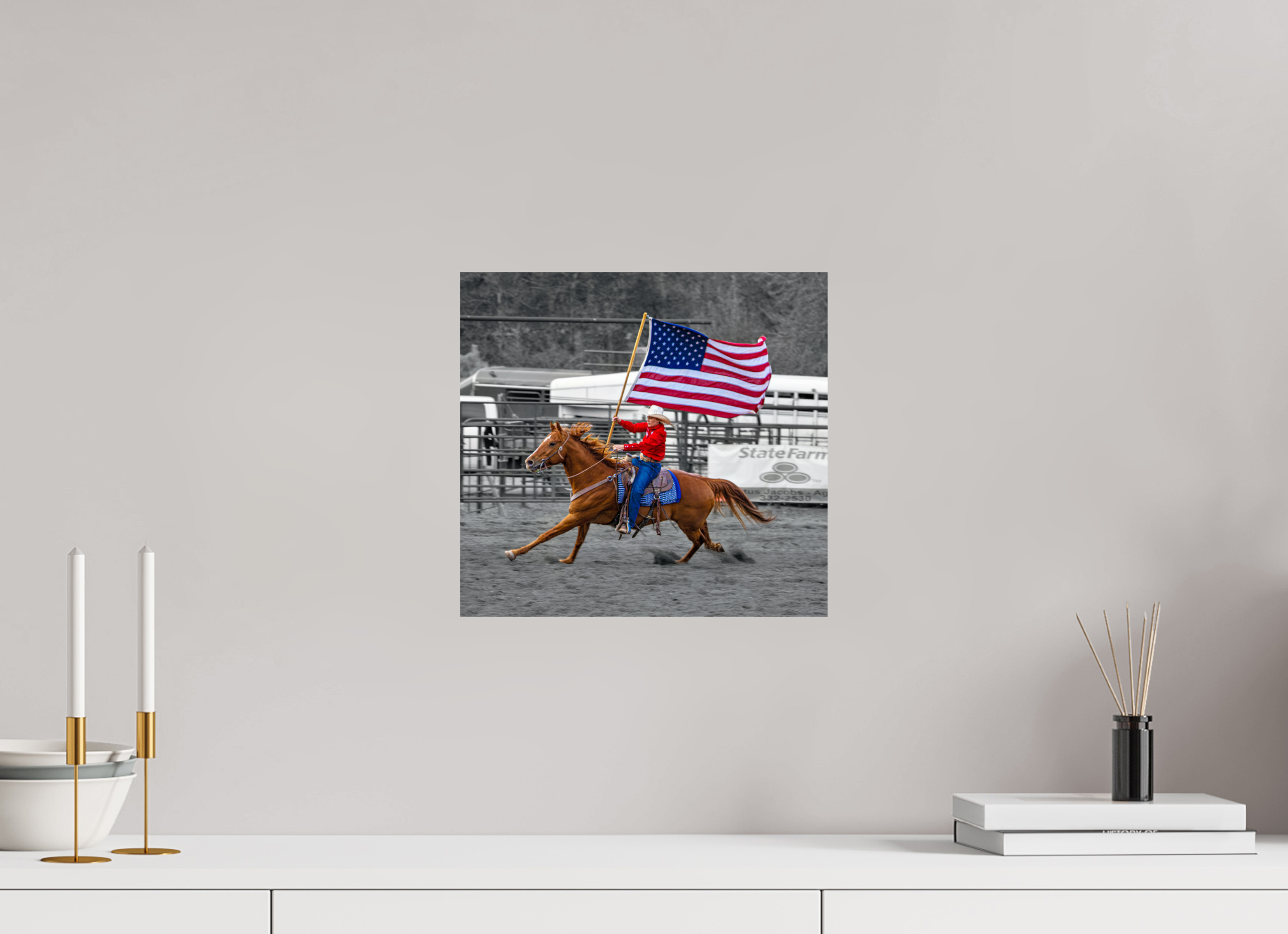 12.8 x 12″, PHOTO PAPER America 250 Flag Rider 13