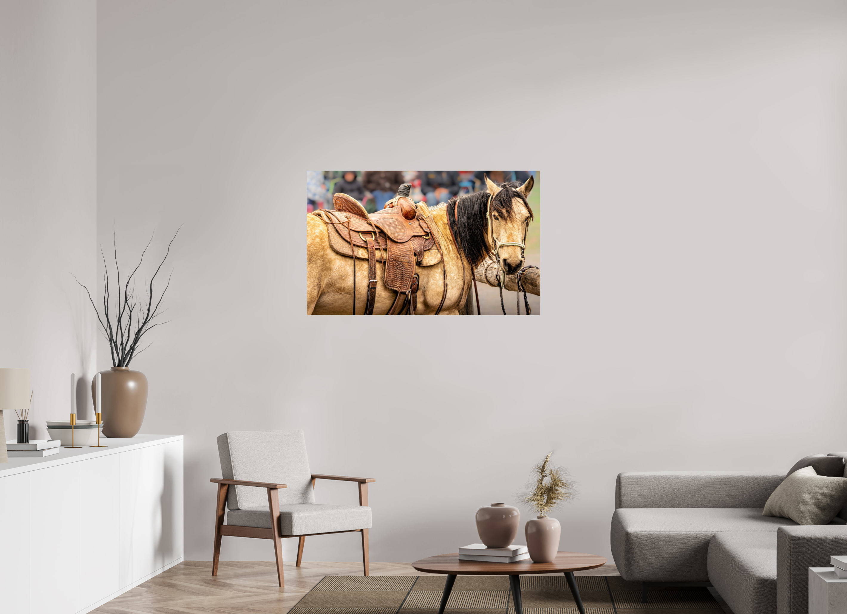45.1 x 28″, METAL Pack Horse Portrait 7