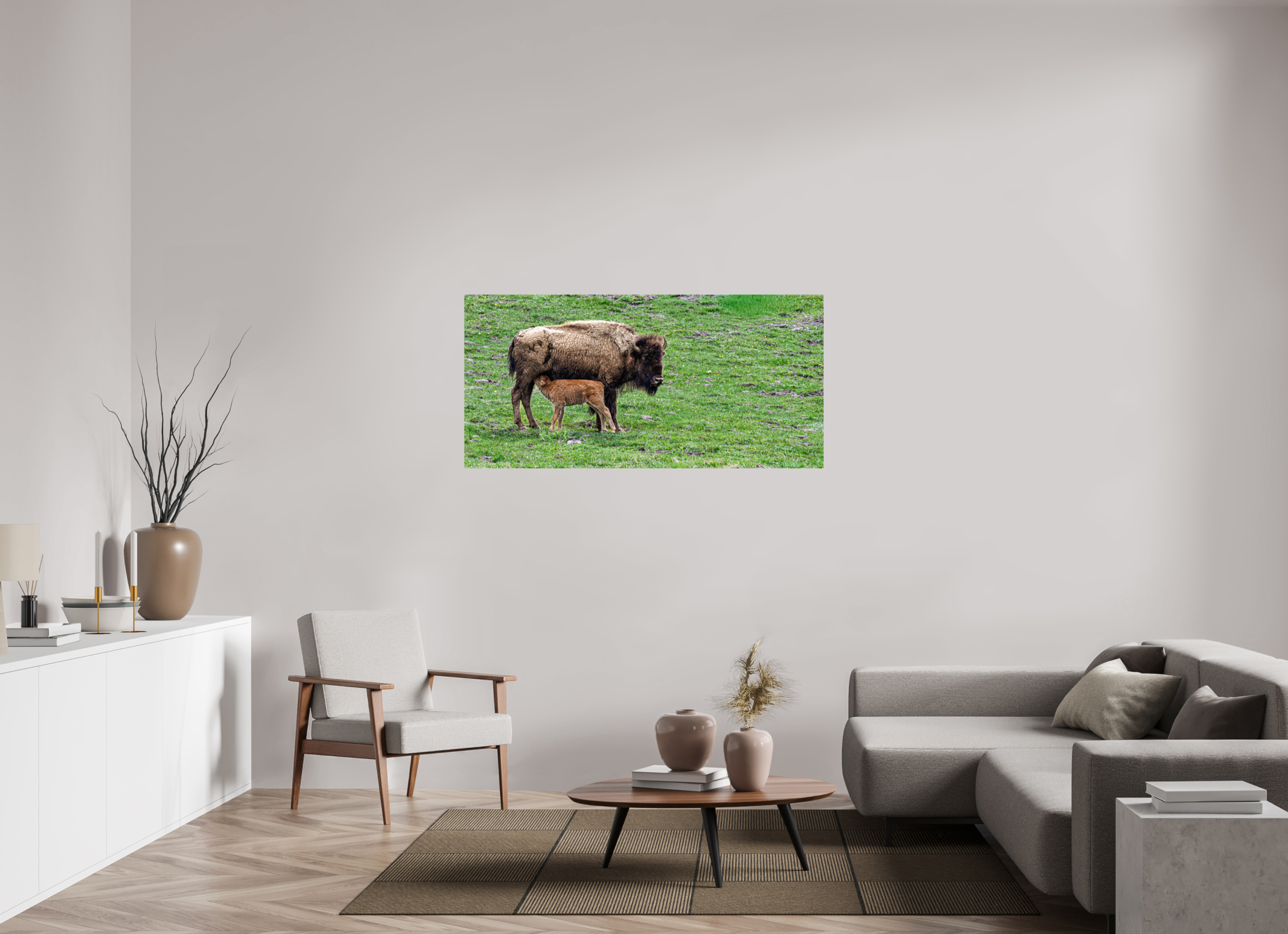 57.9 x 28″, PHOTO PAPER Red Dog Nursing