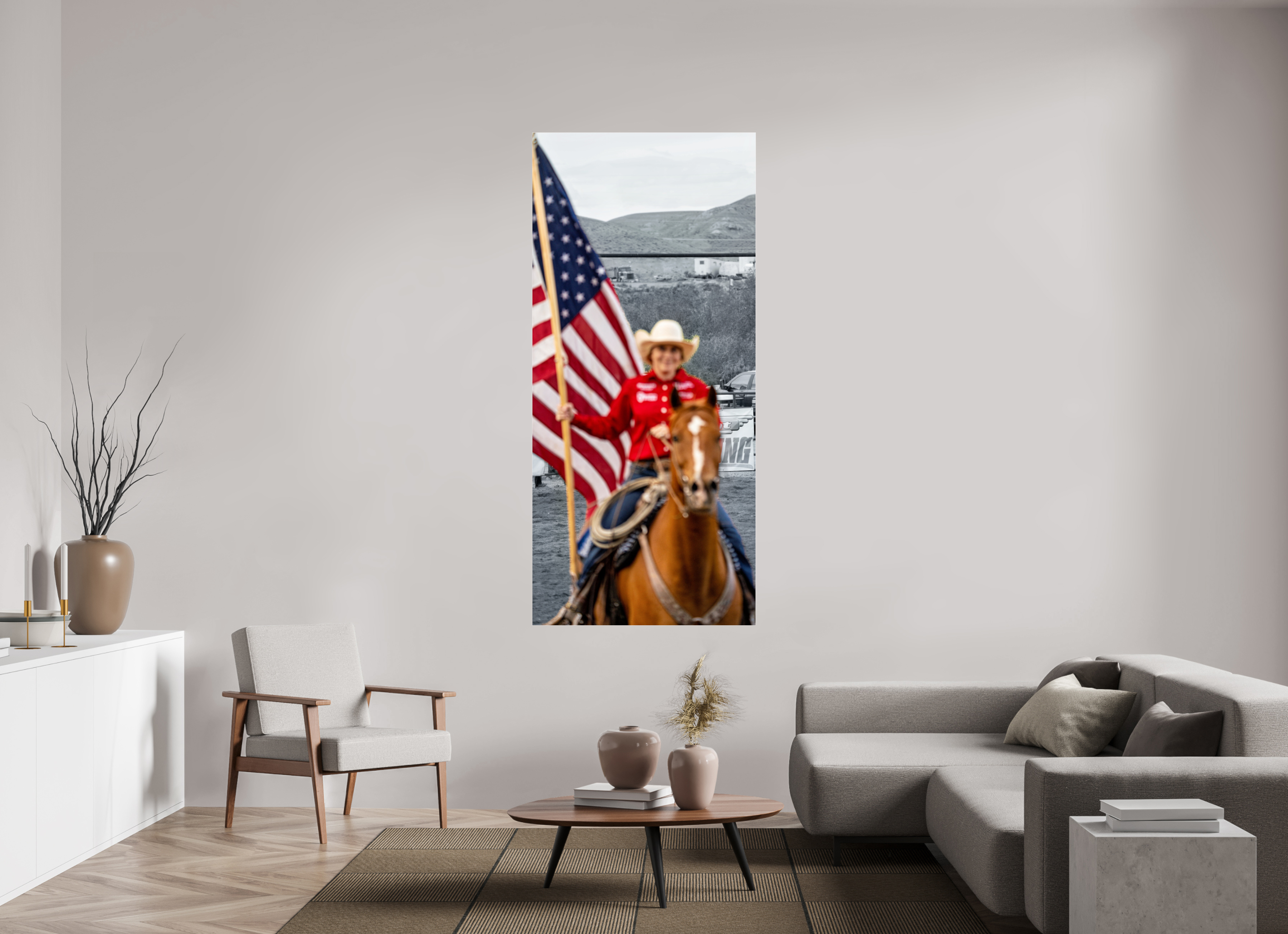 35 x 77.2″, ACRYLIC America 250 Flag Rider 3