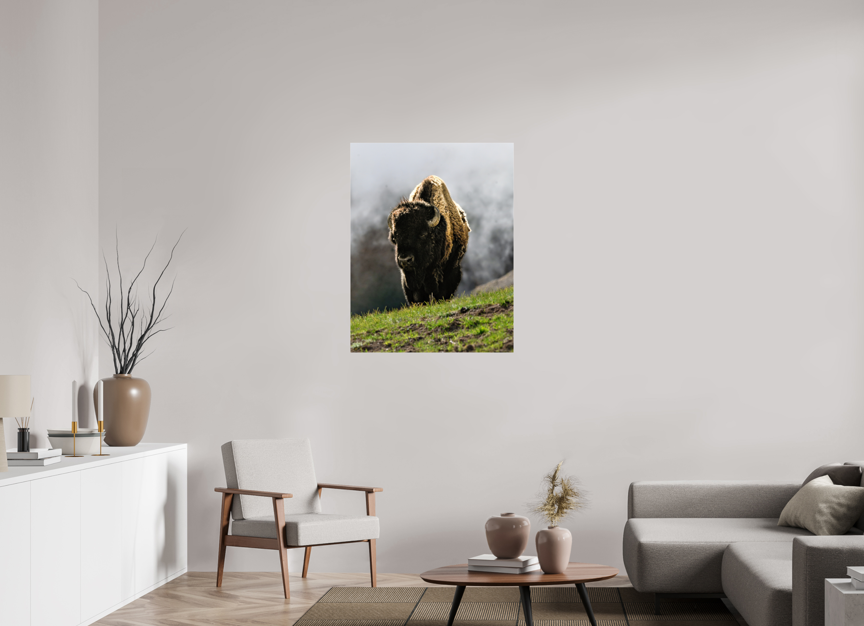 31 x 39.8″, ACRYLIC Bison