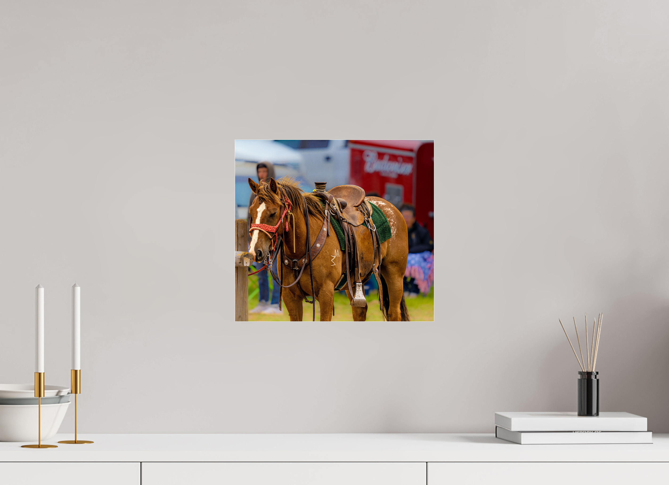 13.1 x 12″, ACRYLIC Pack Horse Portrait 18 Web Exclusive