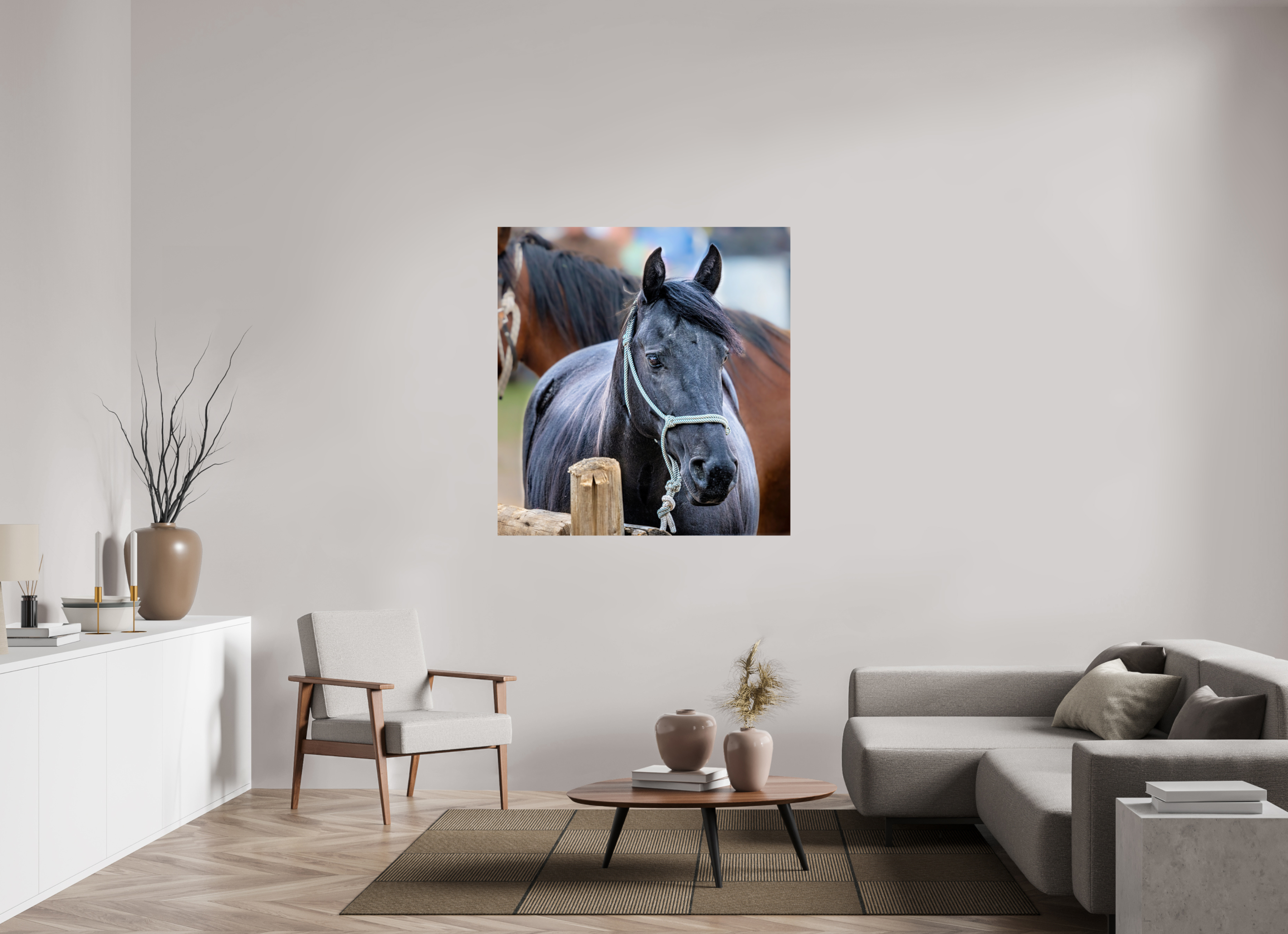 47 x 49.6″, METAL Pack Horse Portrait 8 Web Exclusive