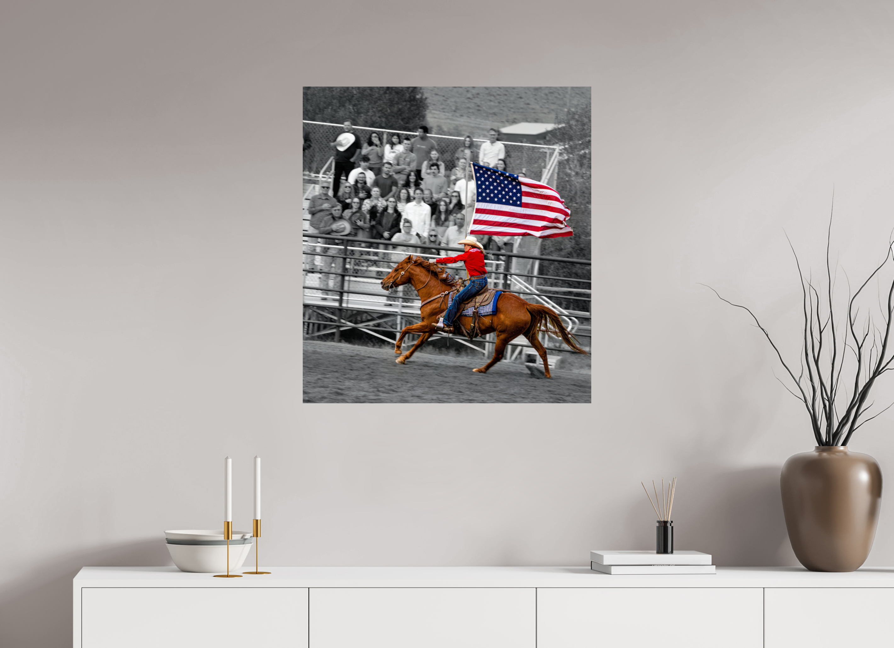 28 x 30.7″, METAL America 250 Flag Rider 1