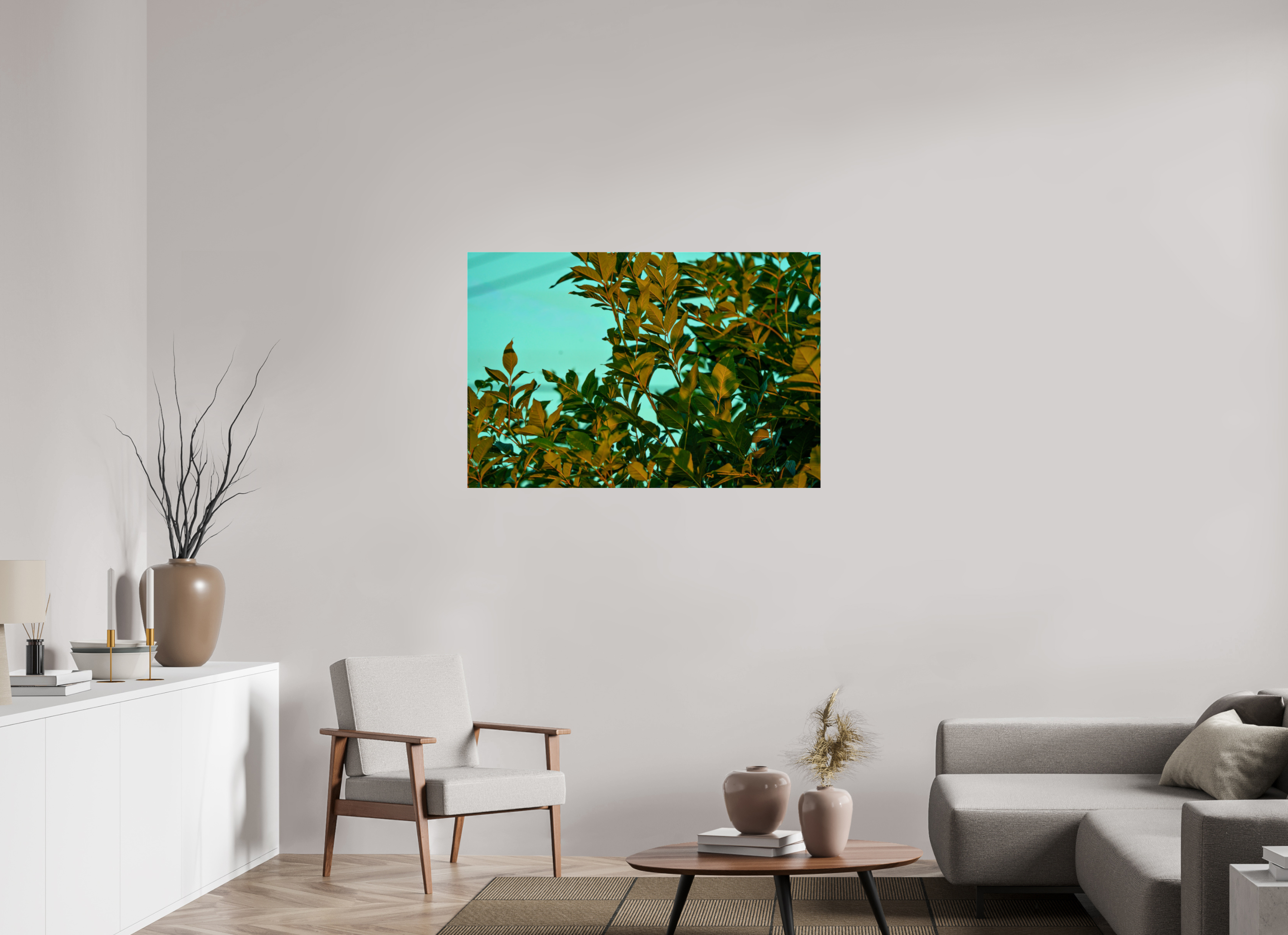 45 x 30″, ACRYLIC Leaves