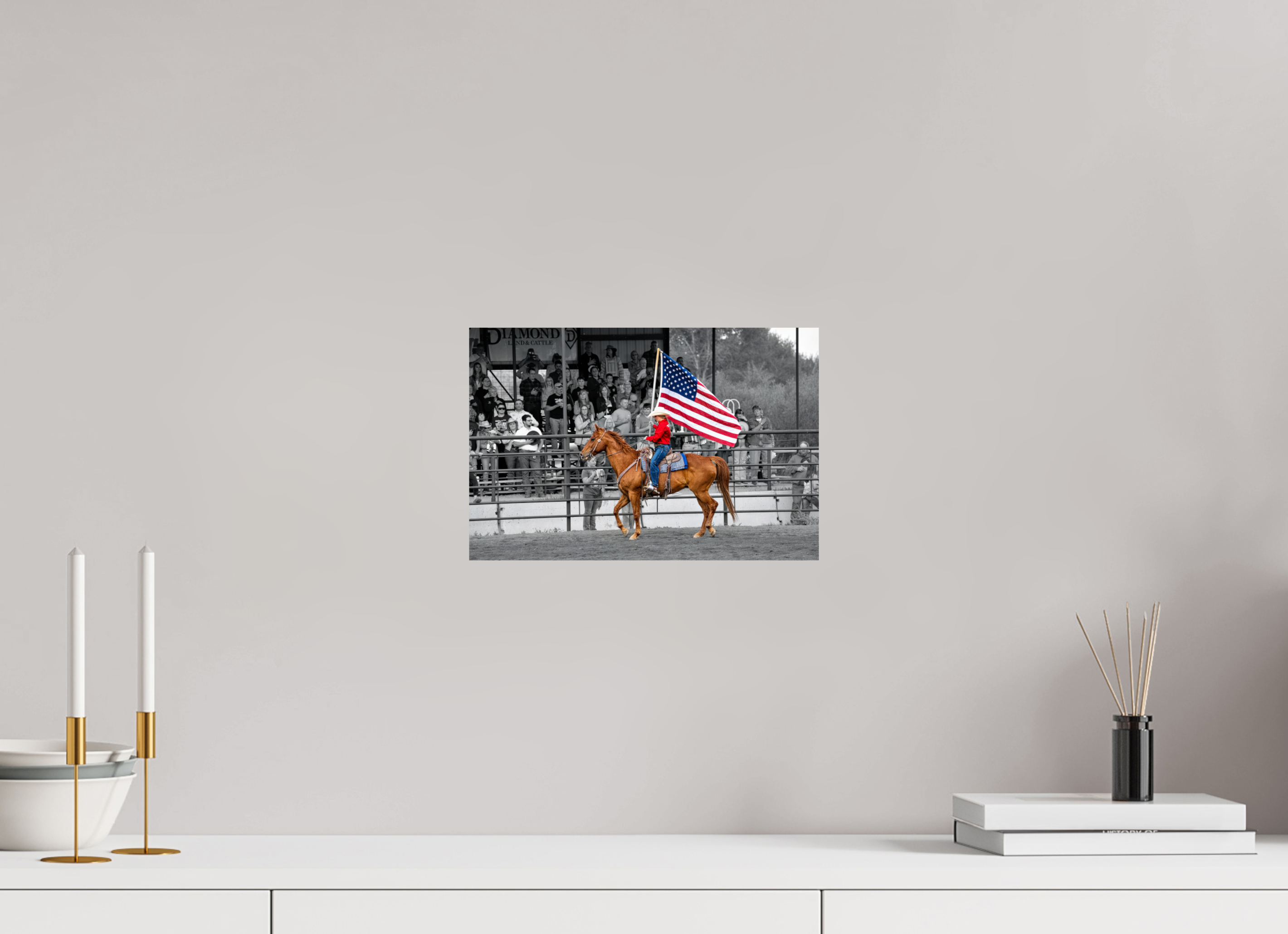12 x 8″, METAL America 250 Flag Rider 2