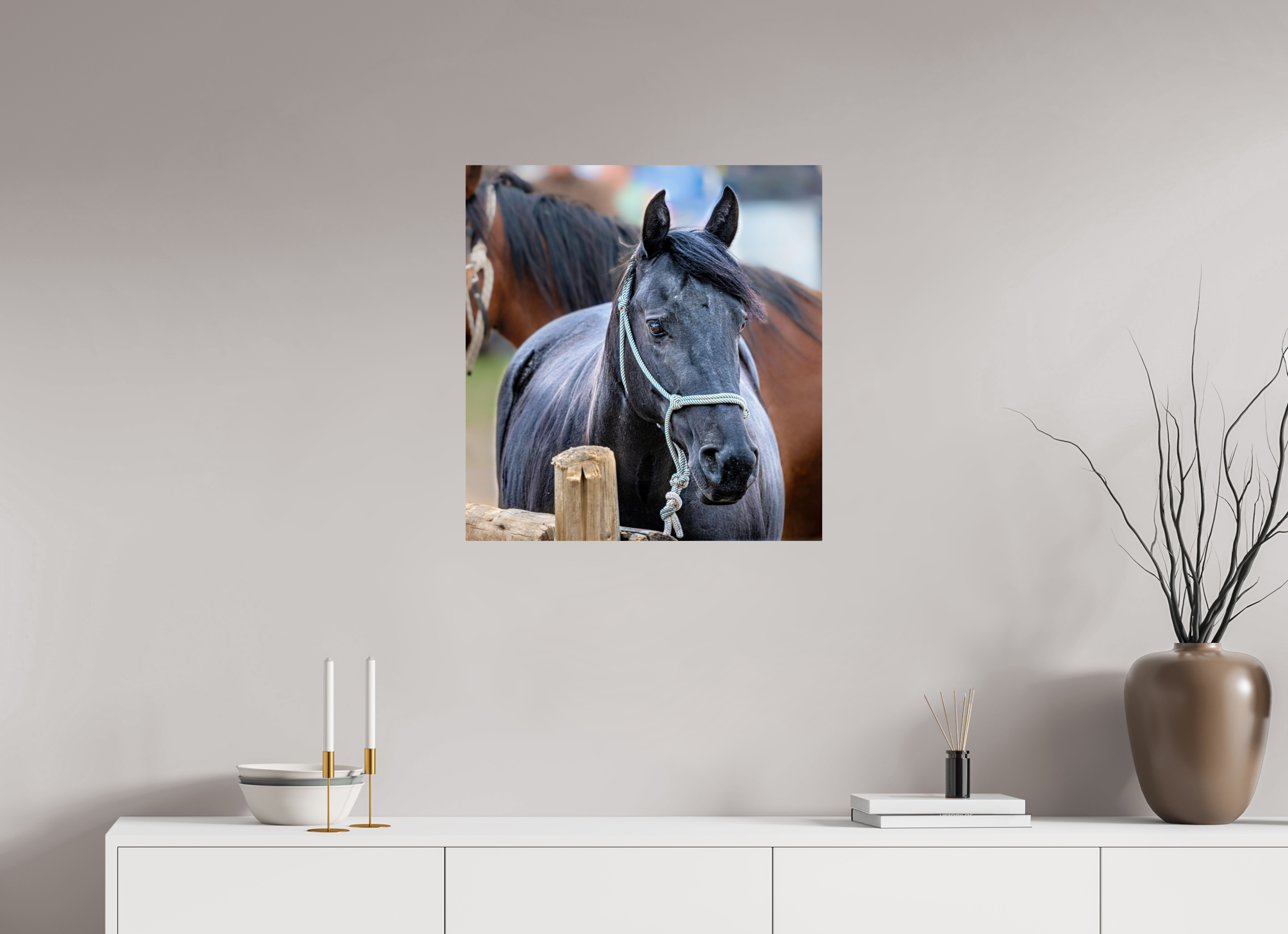 24 x 25.3″, METAL Pack Horse Portrait 8 Web Exclusive