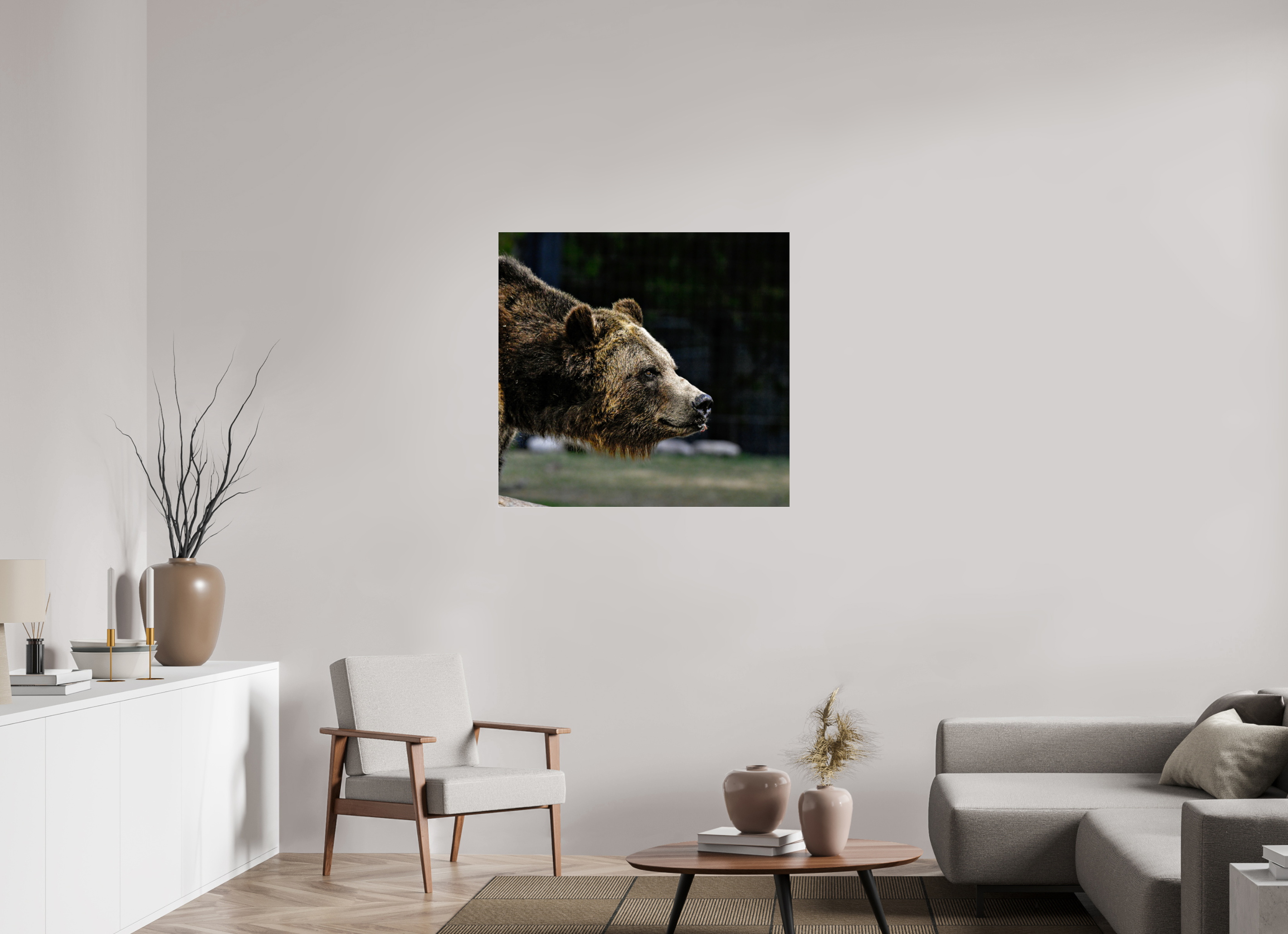 37 x 35″, ACRYLIC Bear Close Up
