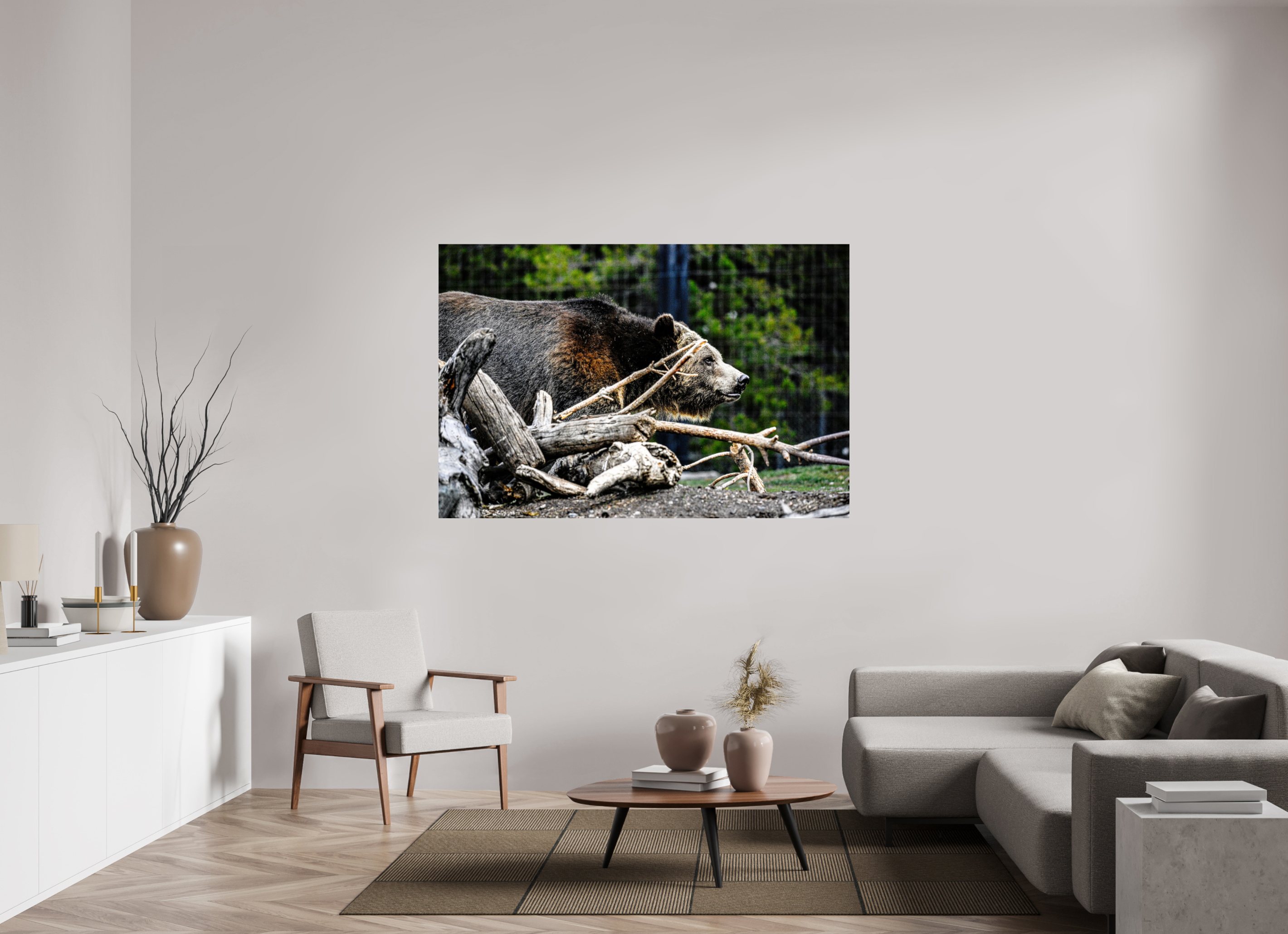 66 x 44″, METAL Bear