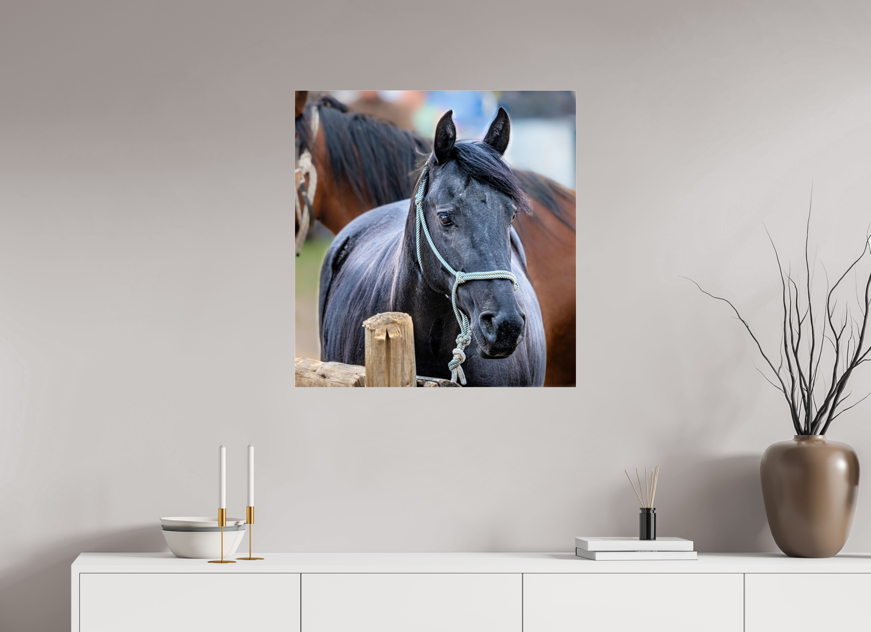 28 x 29.5″, ACRYLIC Pack Horse Portrait 8 Web Exclusive