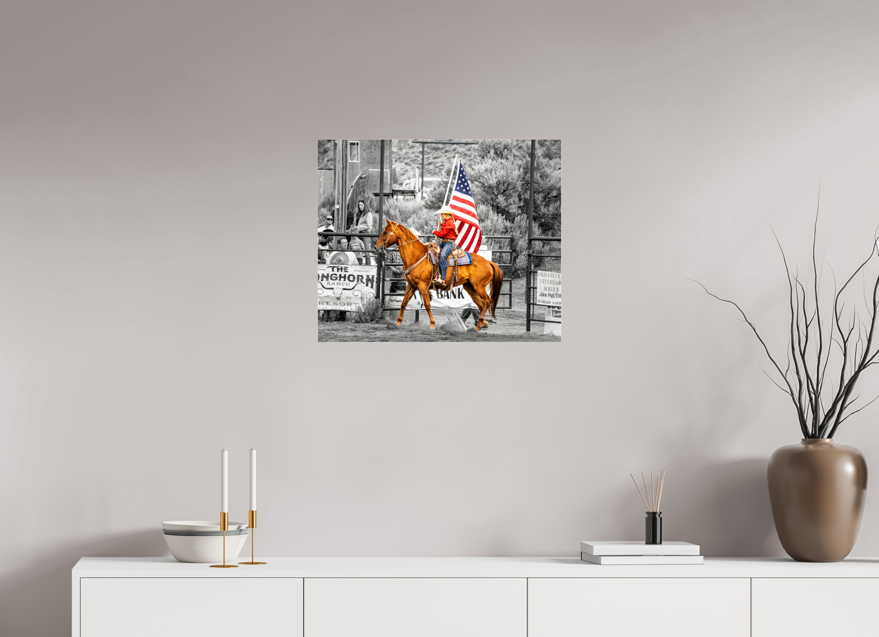 24 x 20″, ACRYLIC America 250 Flag Rider 5