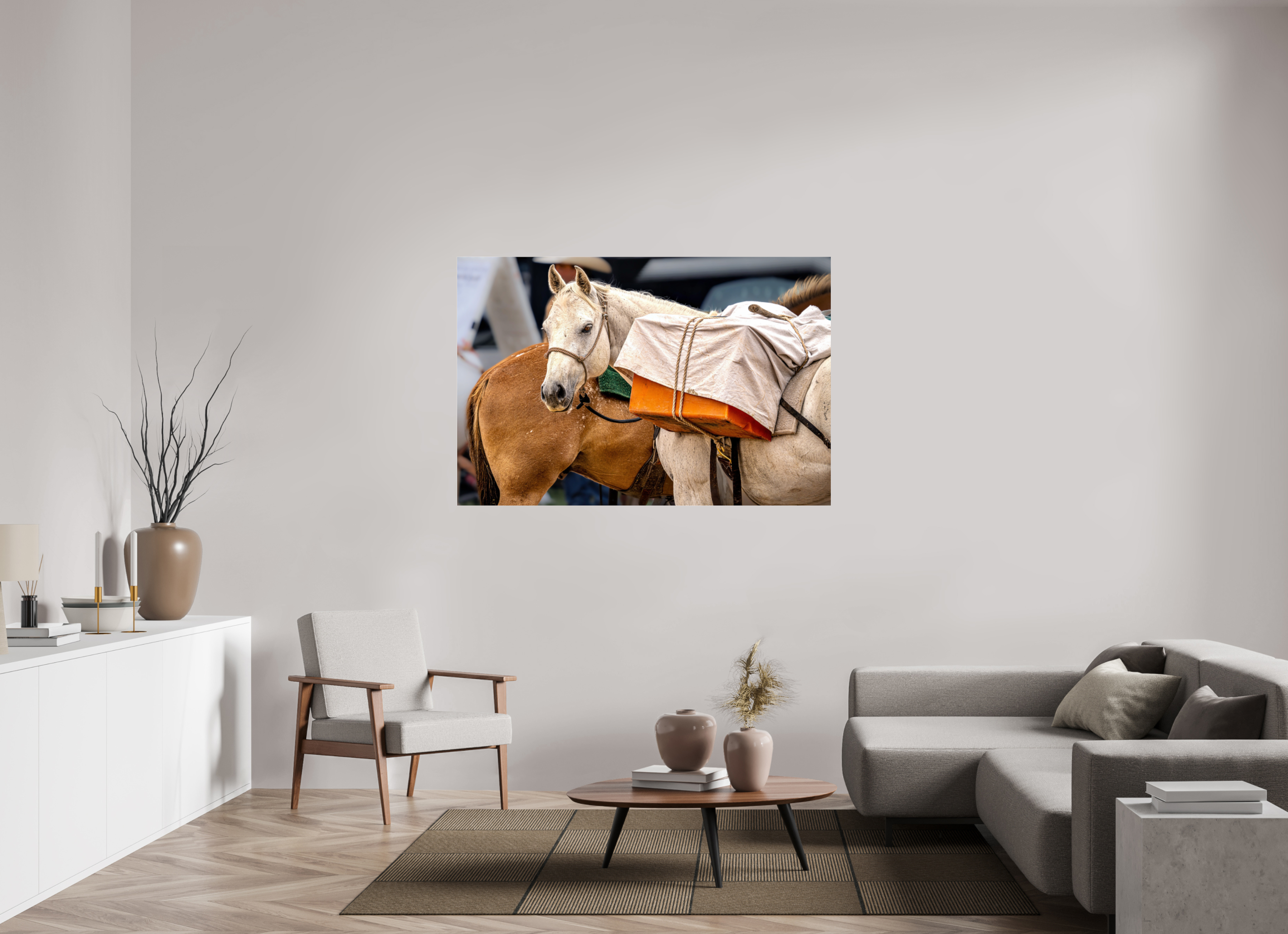 60 x 40″, ACRYLIC Pack Horse Portrait 19 Web Exclusive