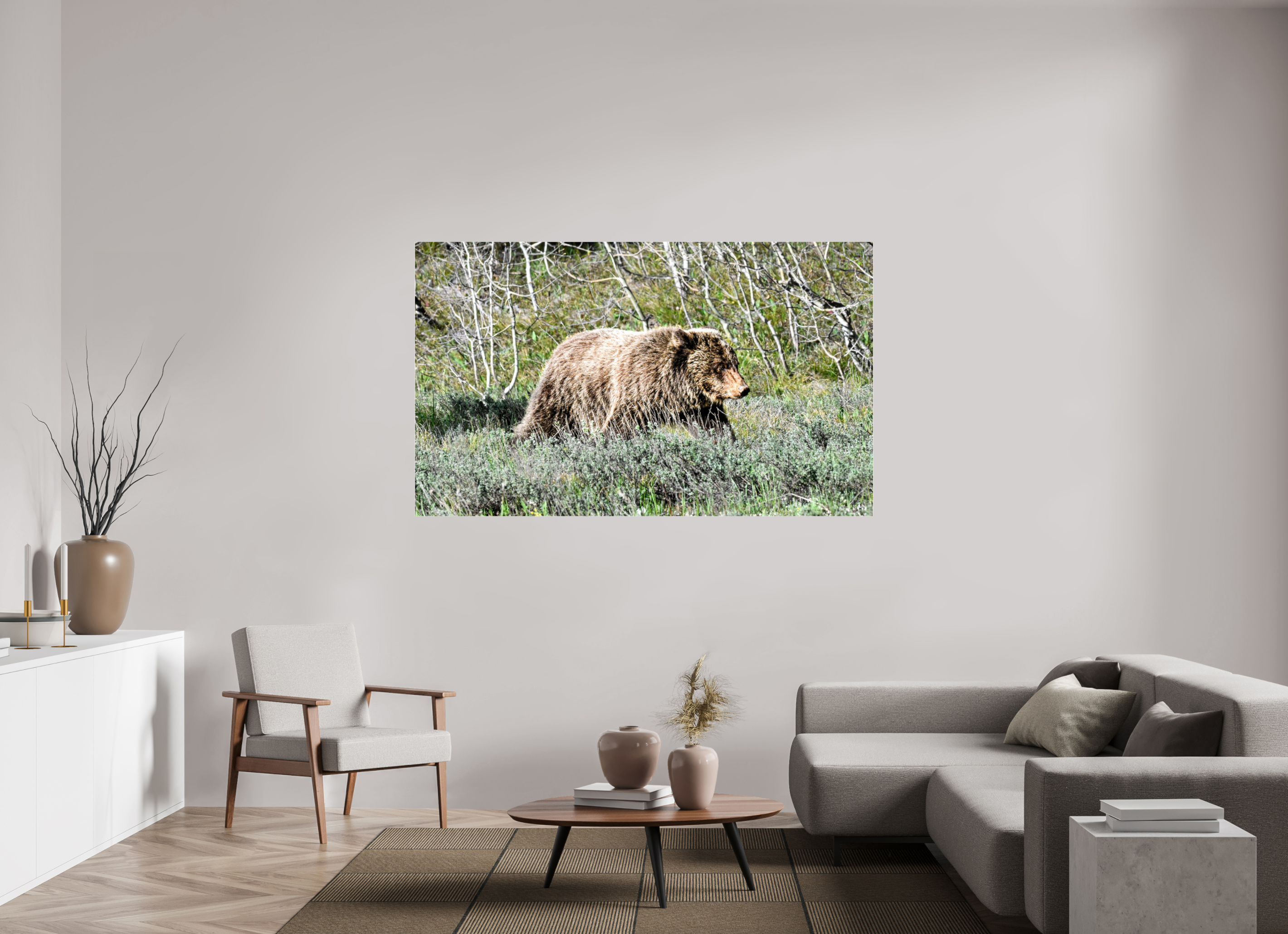 71.8 x 43″, ACRYLIC Bear