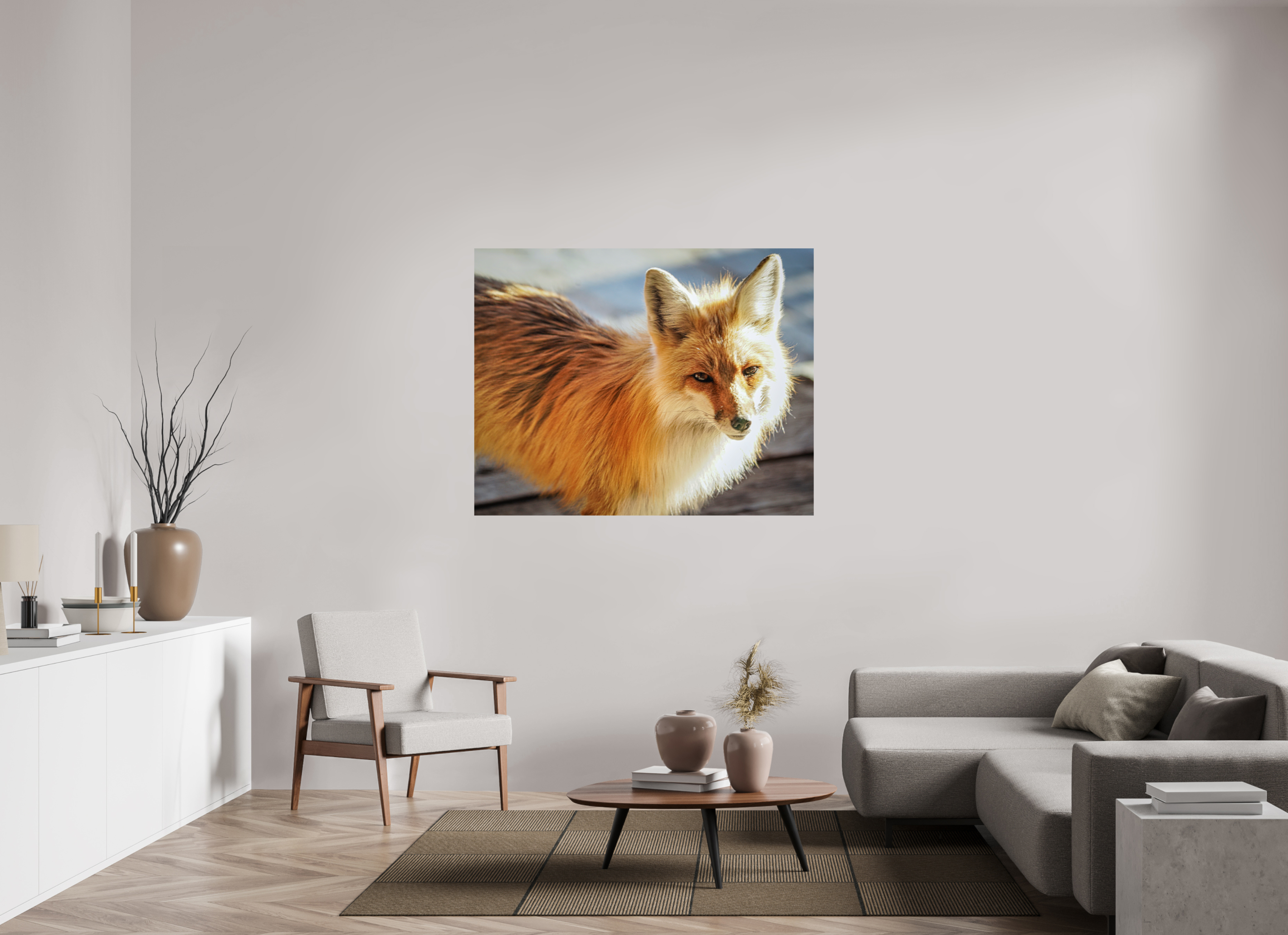 54.7 x 43″, PHOTO PAPER Fox
