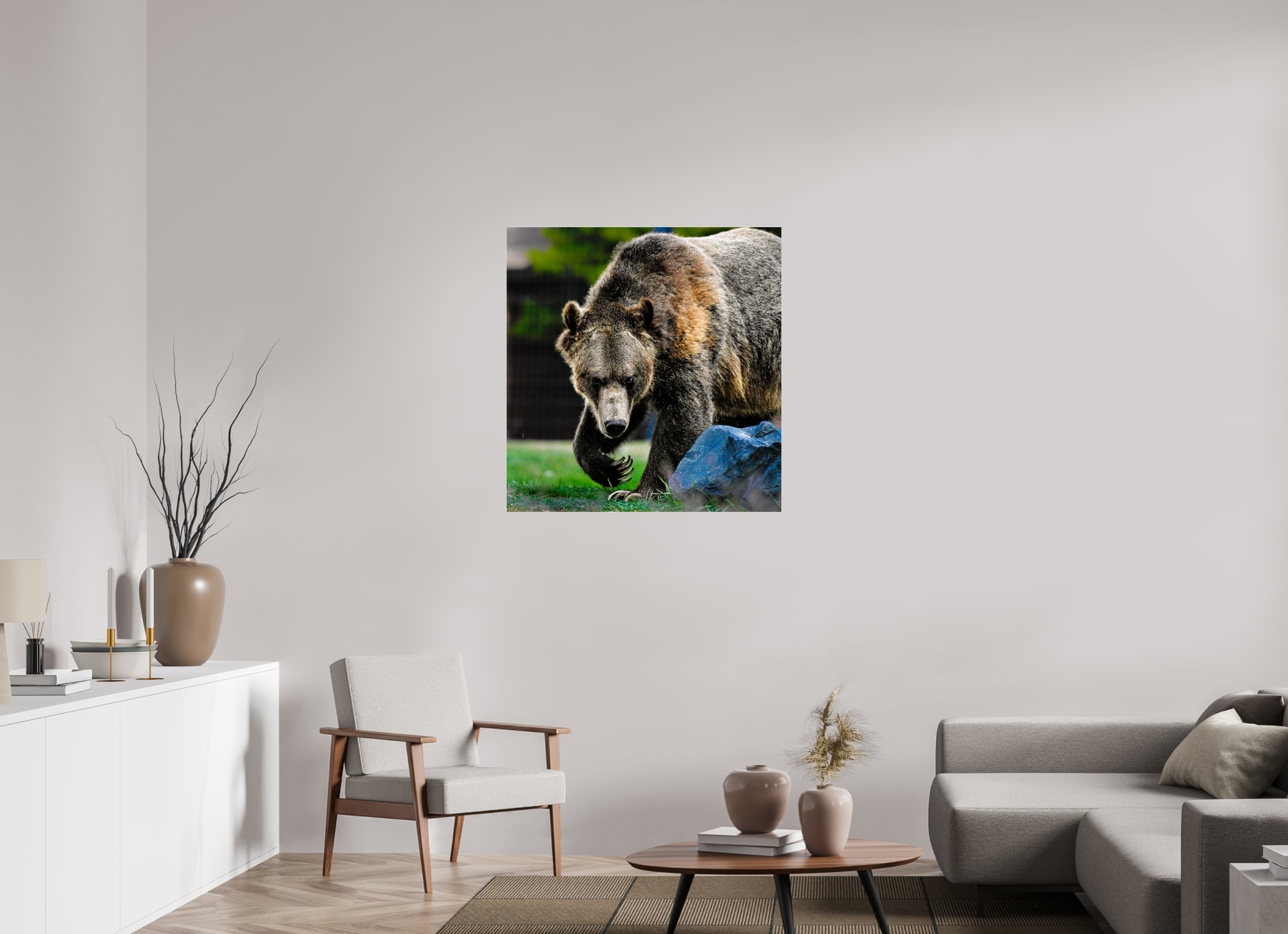 35 x 36.3″, ACRYLIC Bear