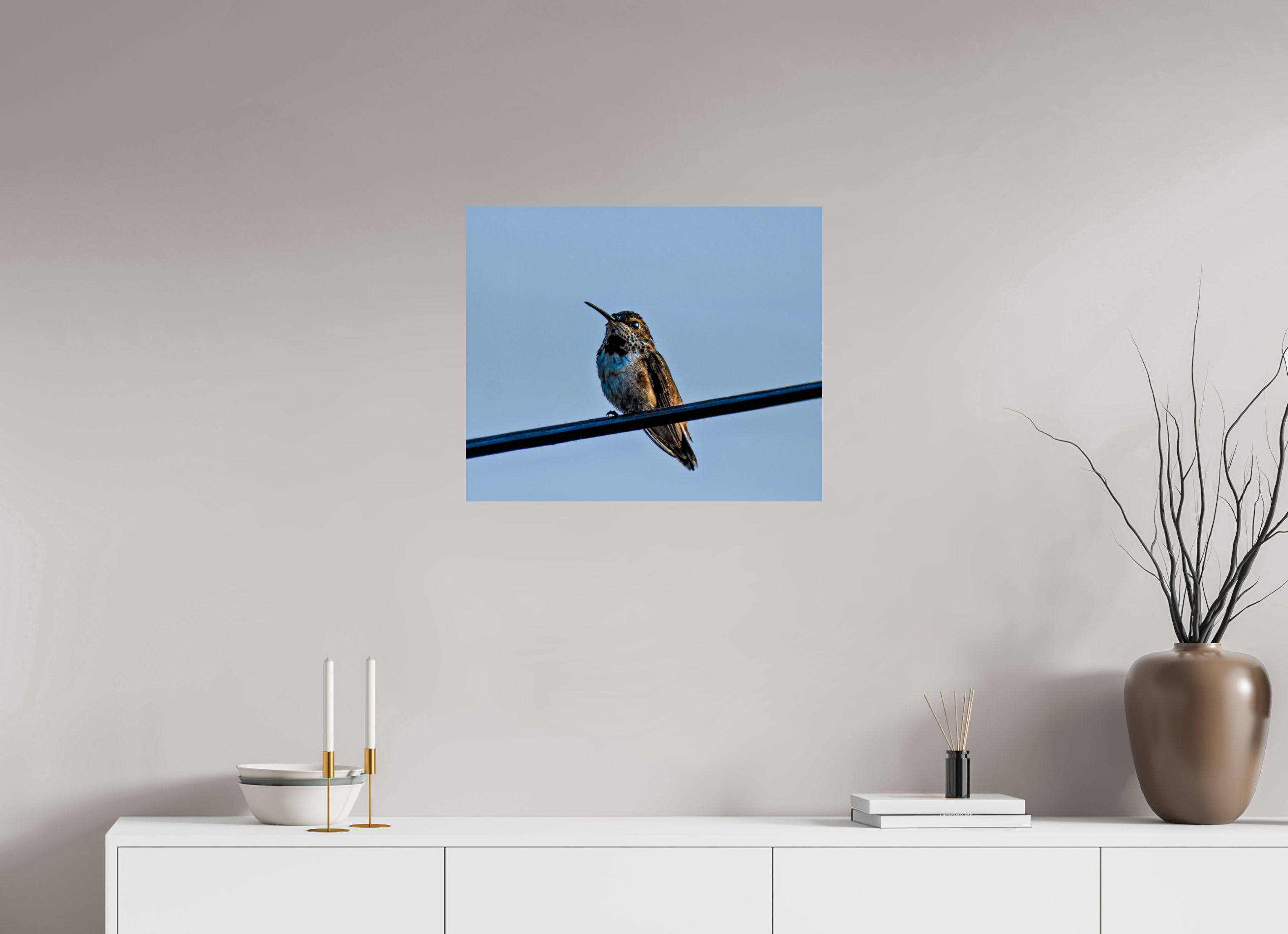 24.2 x 20″, PHOTO PAPER Hummingbird