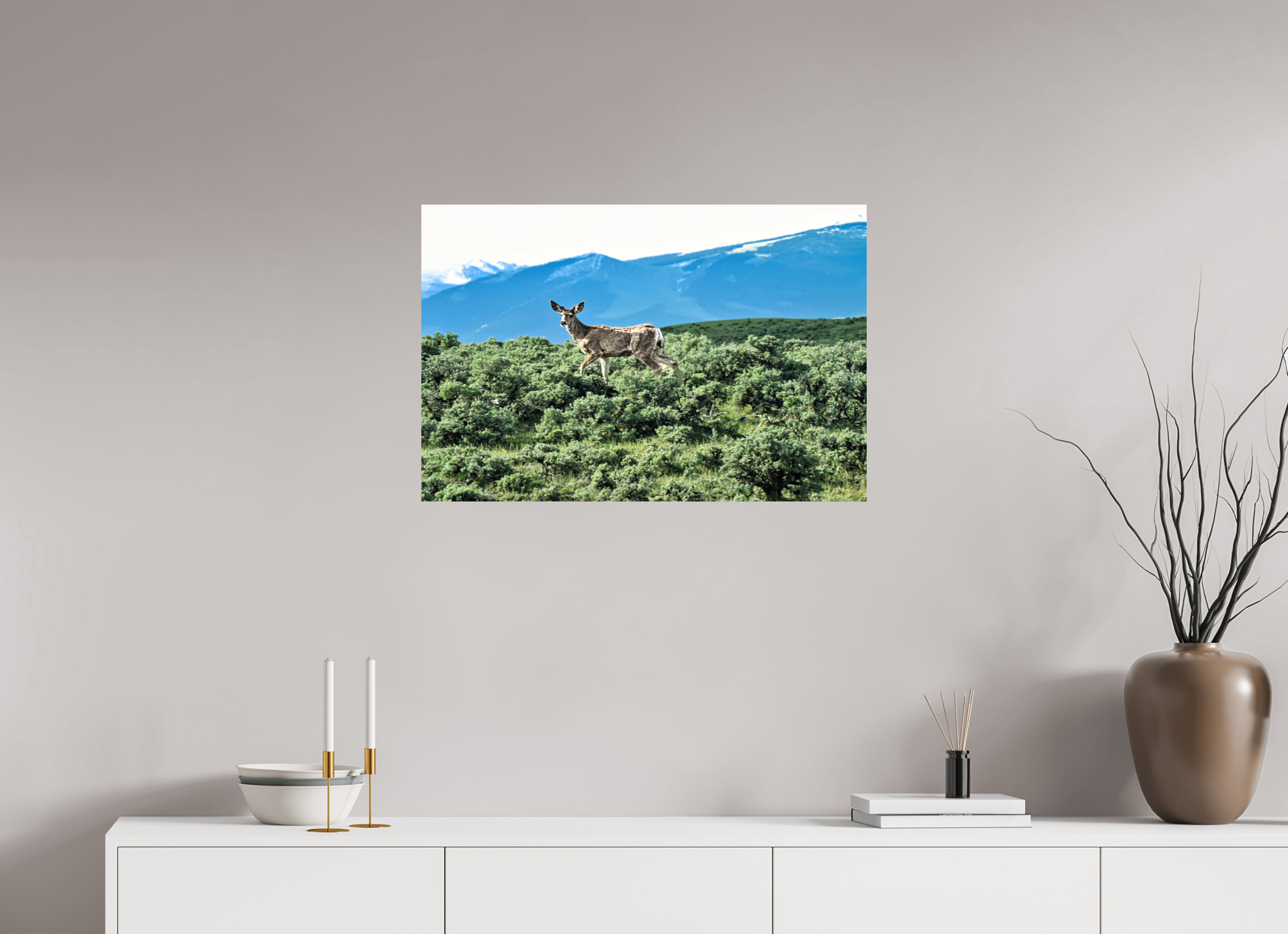30 x 20″, METAL Deer