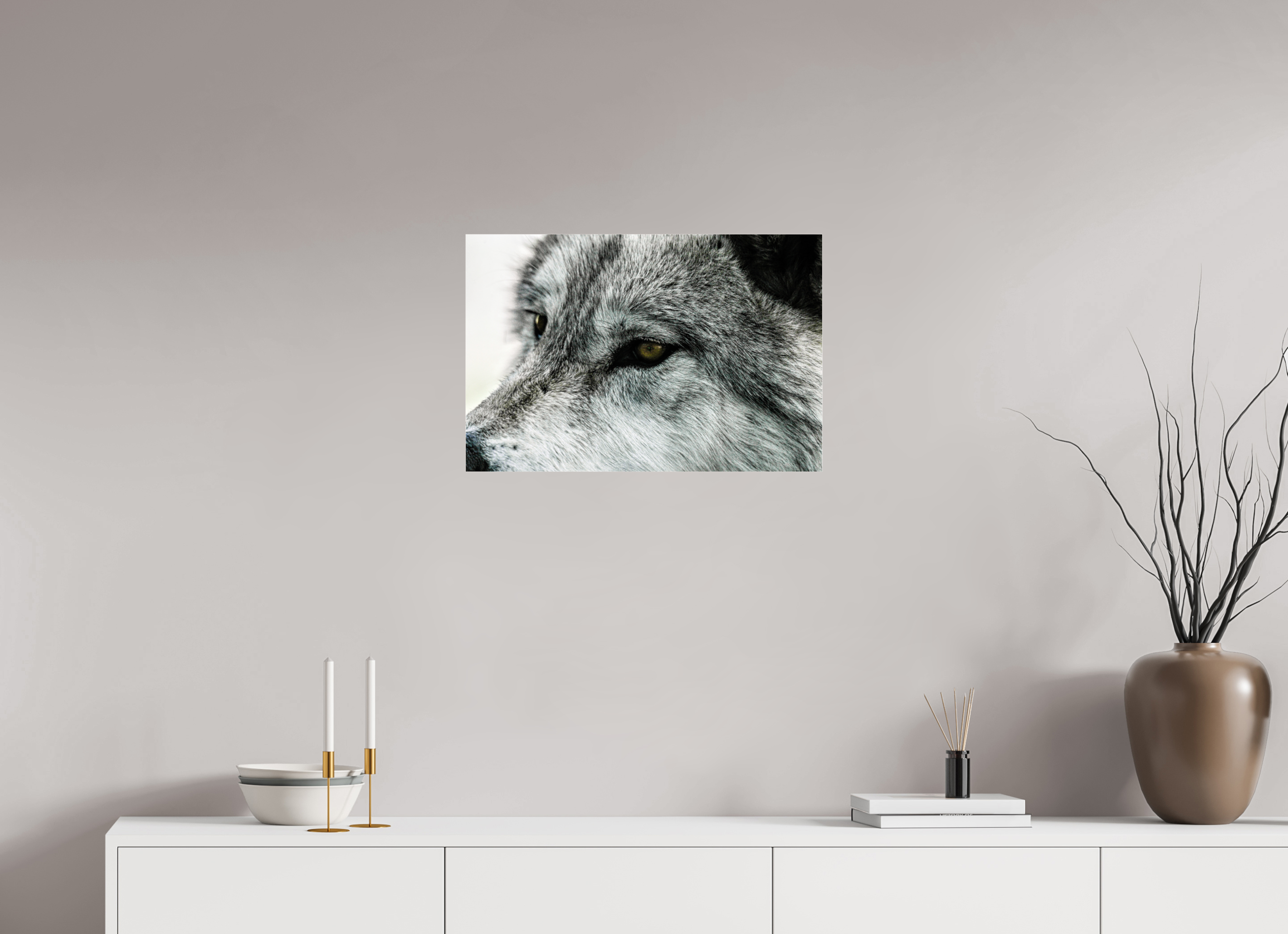 24 x 16″, ACRYLIC Wolf Close Up