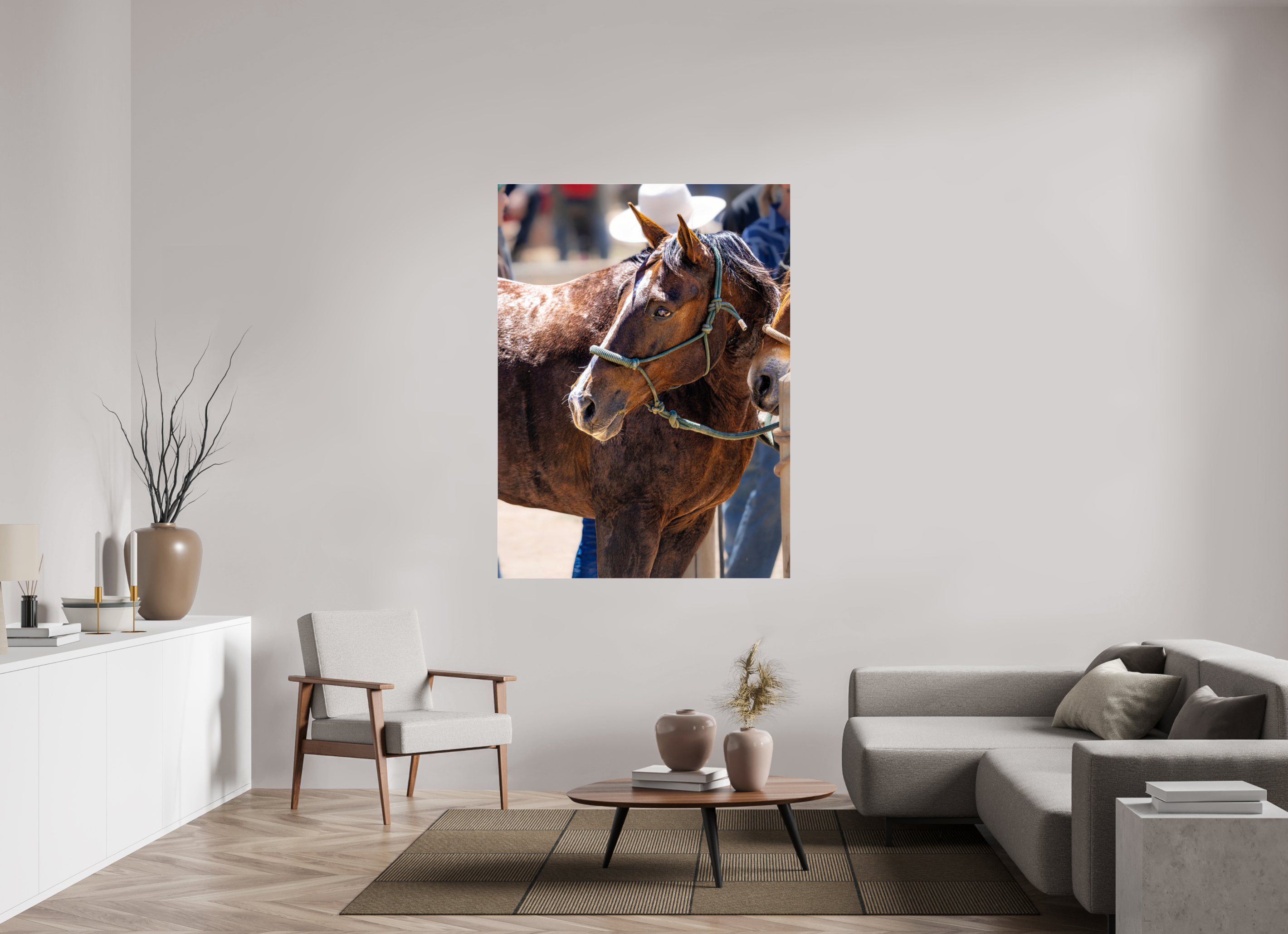 47 x 63.3″, ACRYLIC Pack Horse Portrait 4