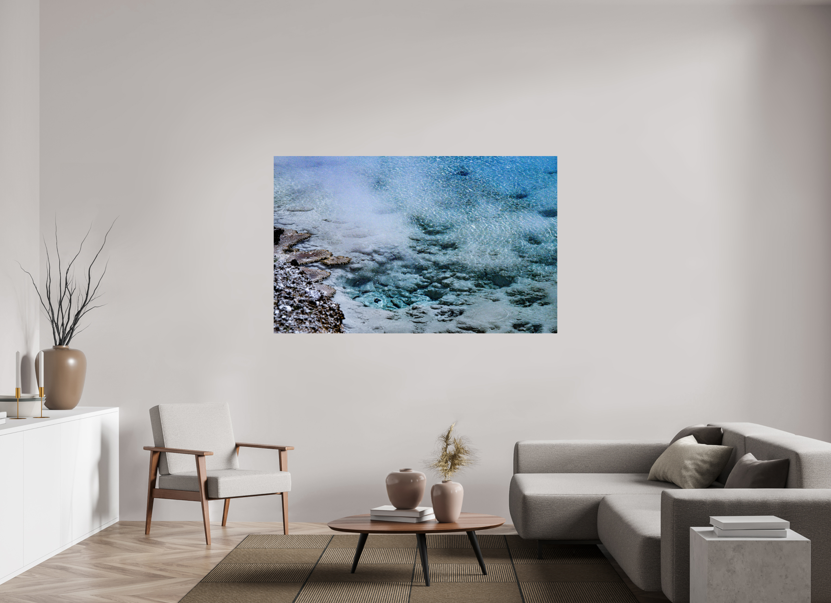 68.8 x 43″, METAL Yellowstone