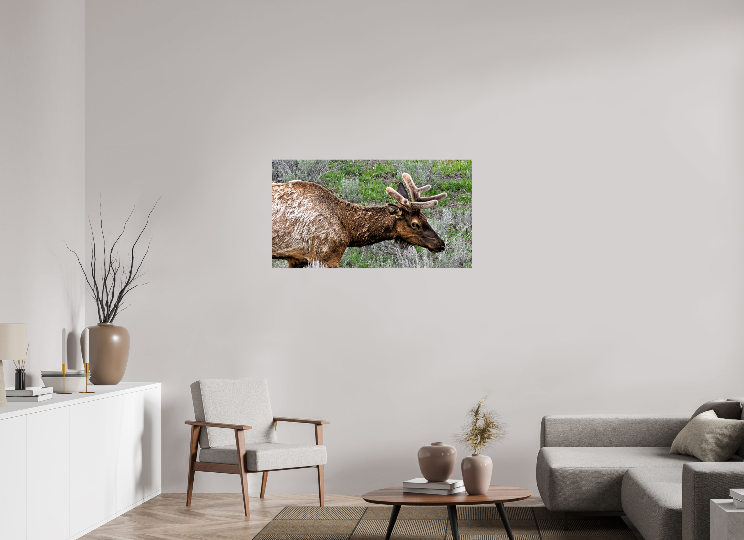 44.2 x 24″, PHOTO PAPER Elk
