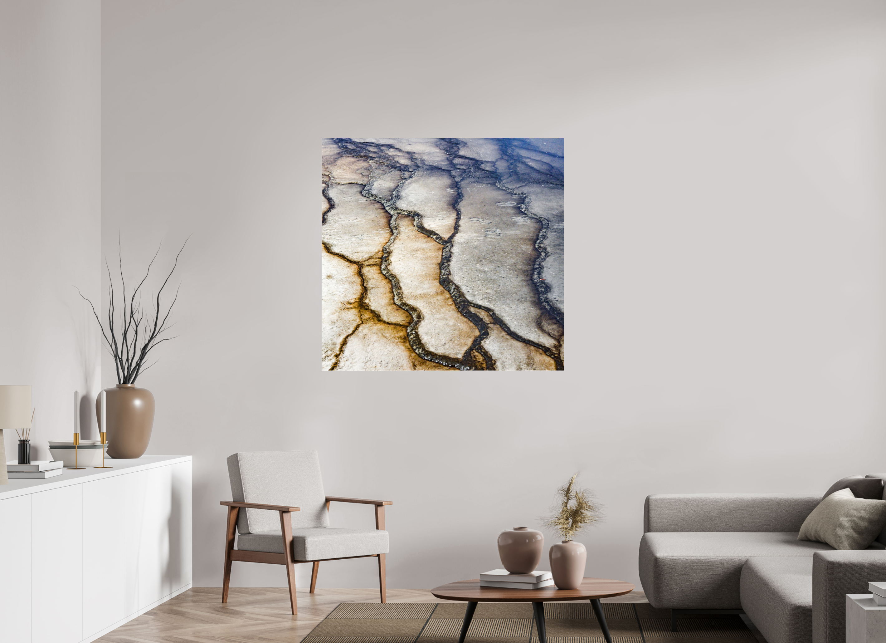 44.8 x 43″, ACRYLIC Yellowstone