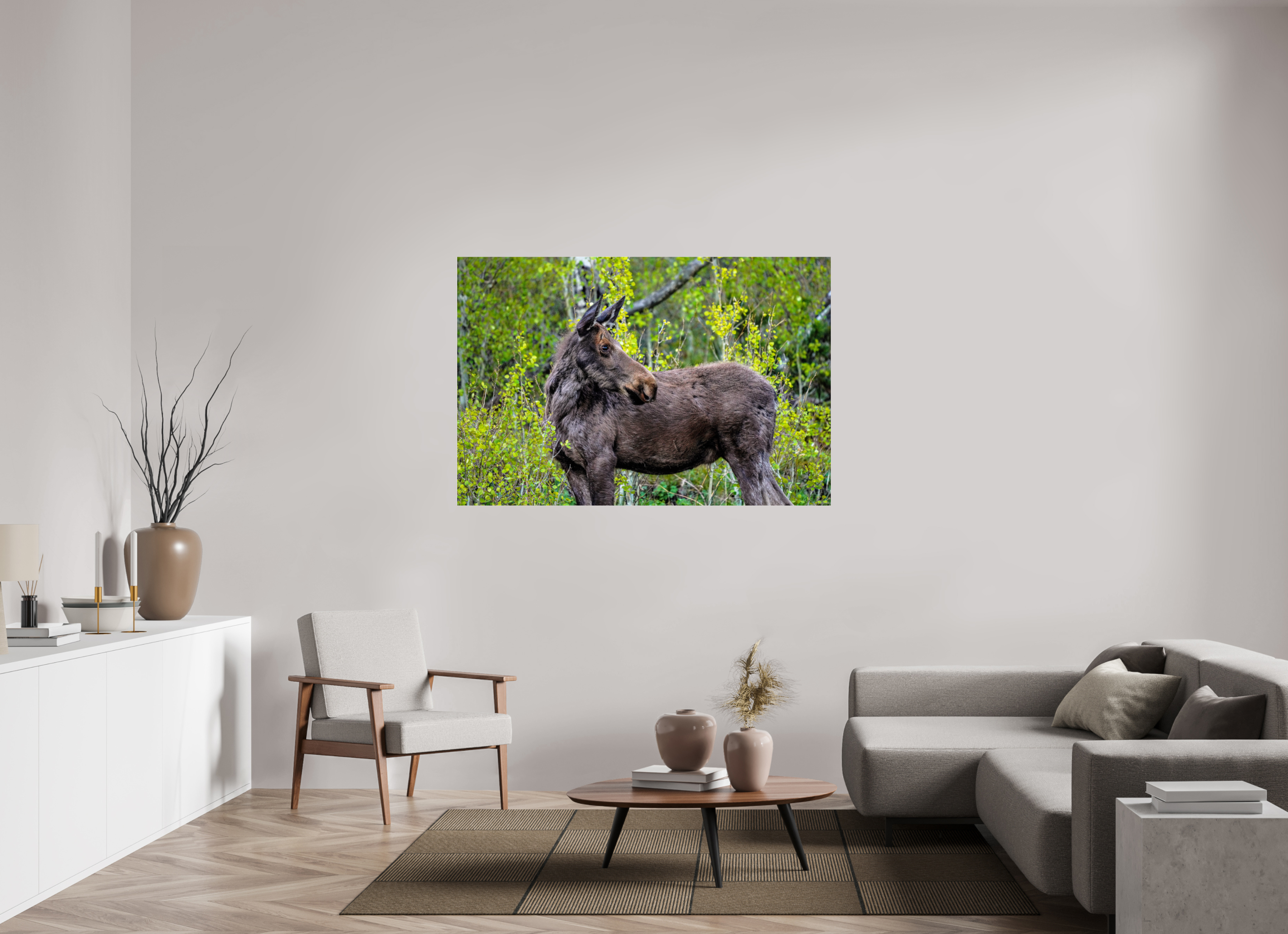 60 x 40″, ACRYLIC Moose Portrait