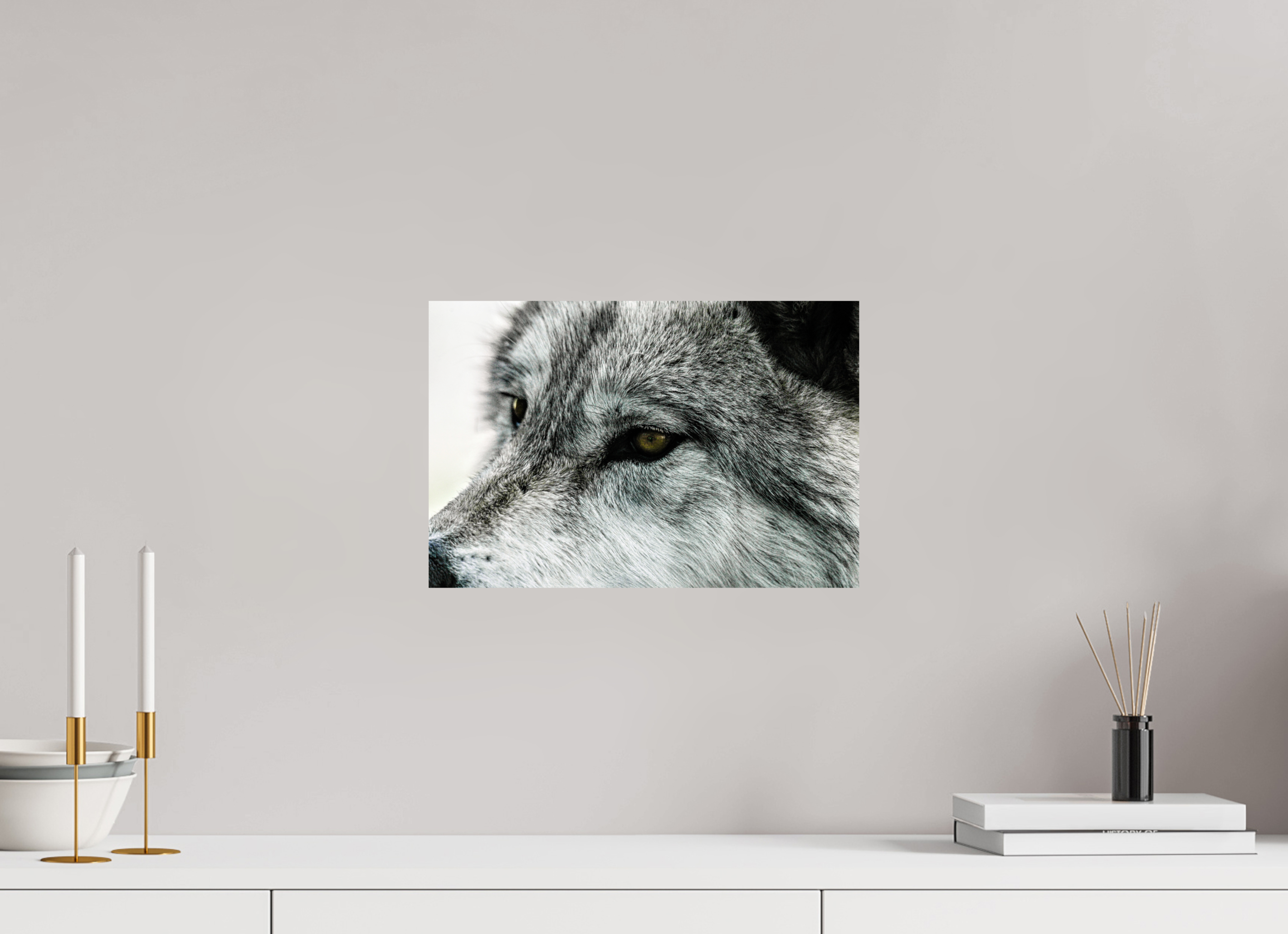 15 x 10″, PHOTO PAPER Wolf Close Up