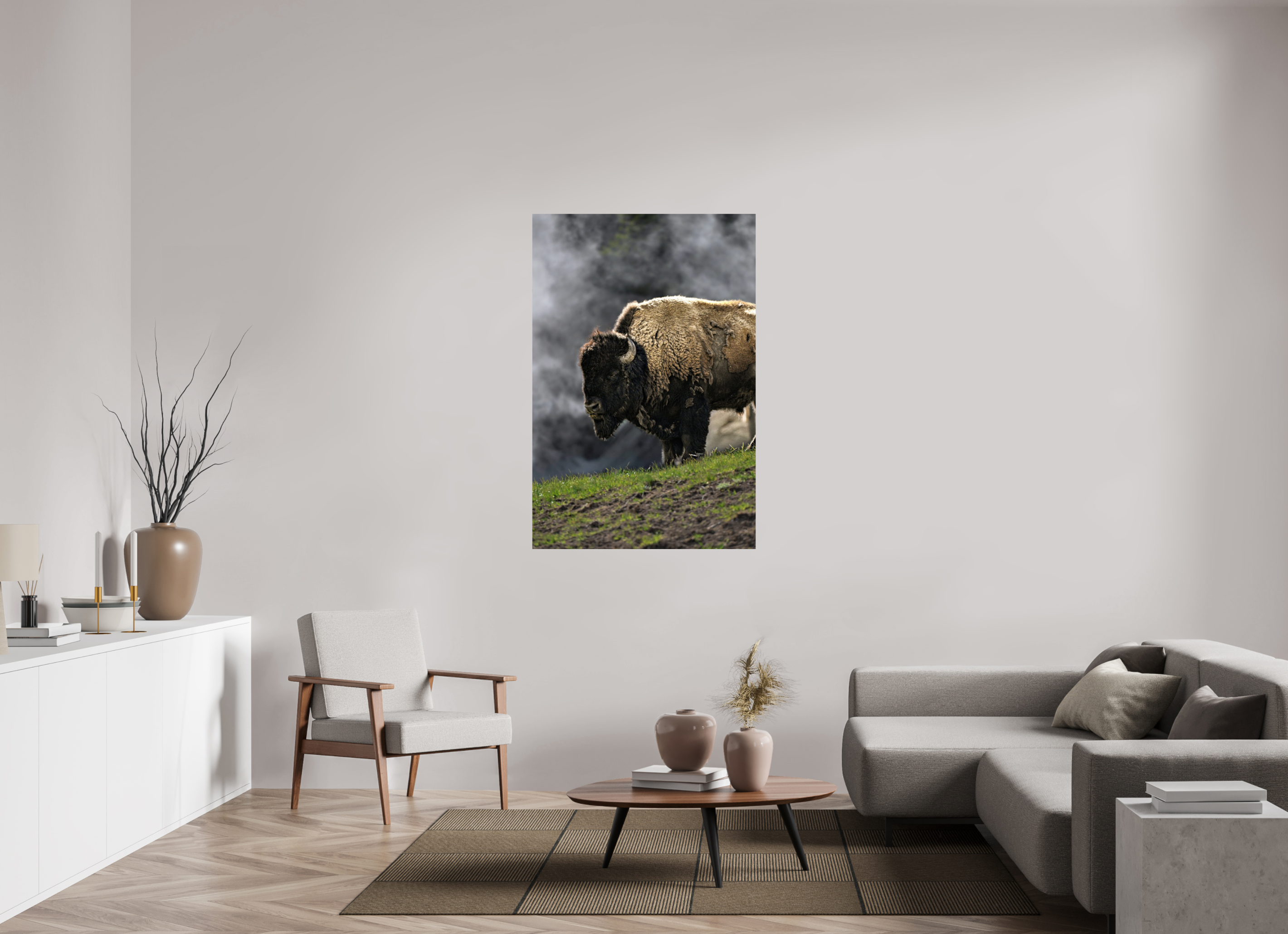 36 x 54″, PHOTO PAPER Bison