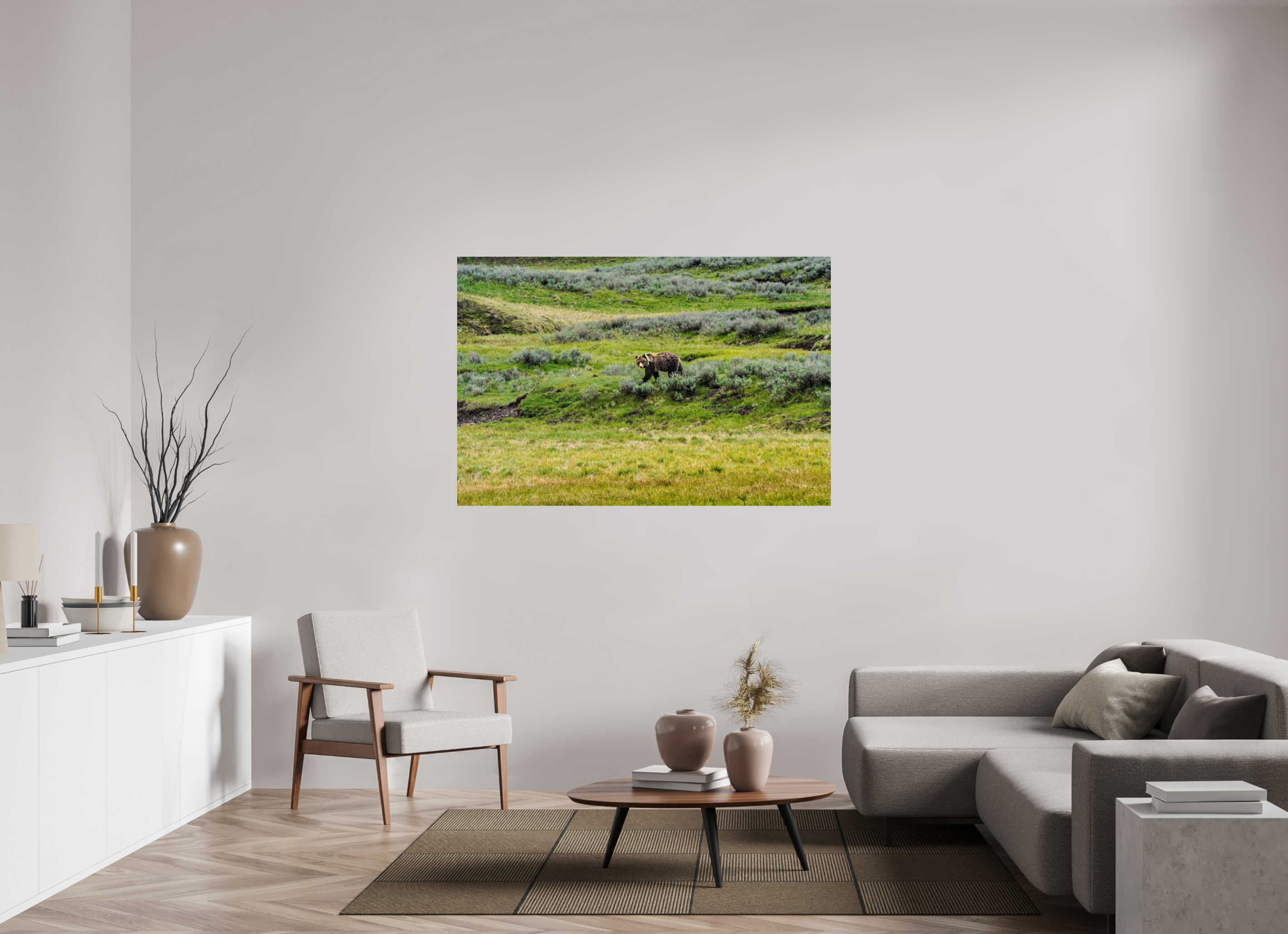 60 x 40″, METAL Bear