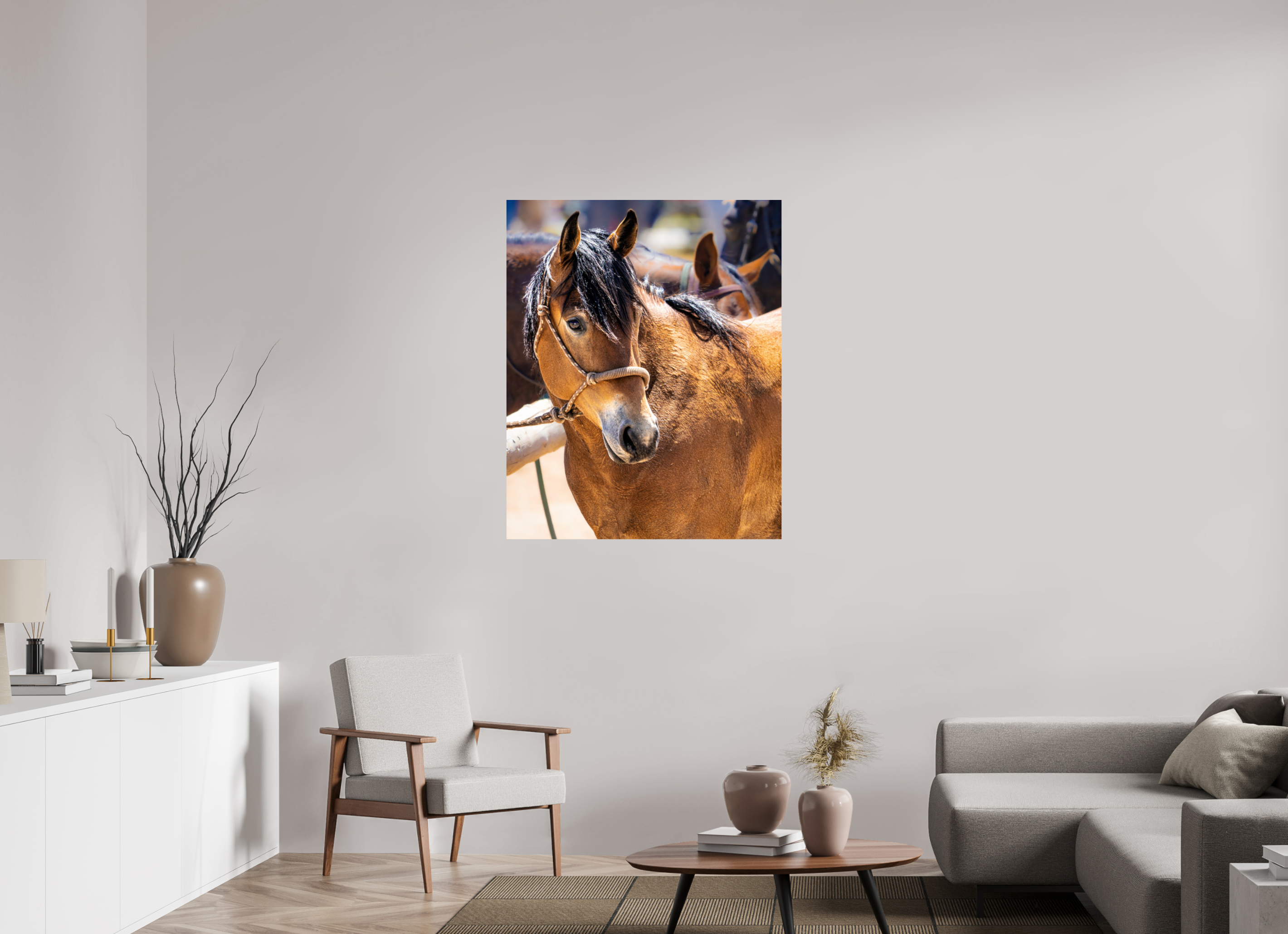35 x 43.2″, METAL Pack Horse Portrait 5