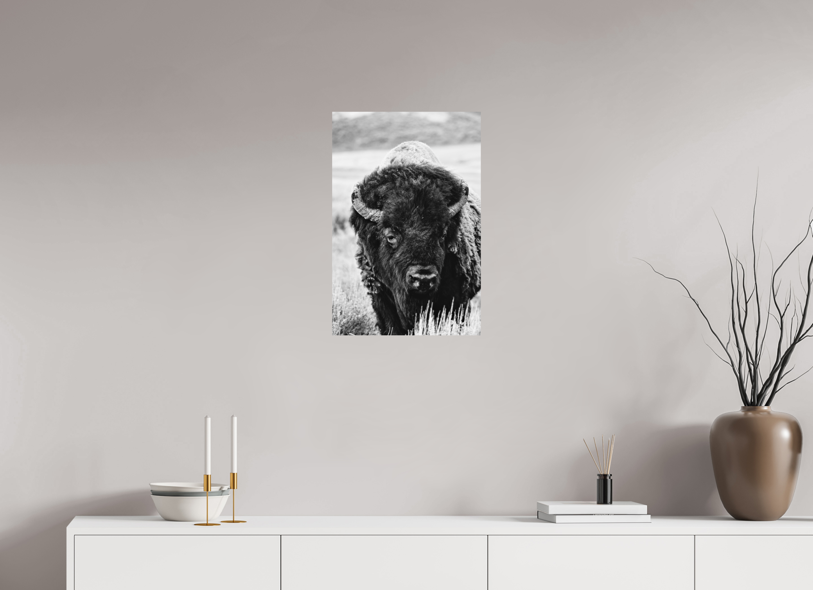 16 x 24″, PHOTO PAPER Monochrome Bison